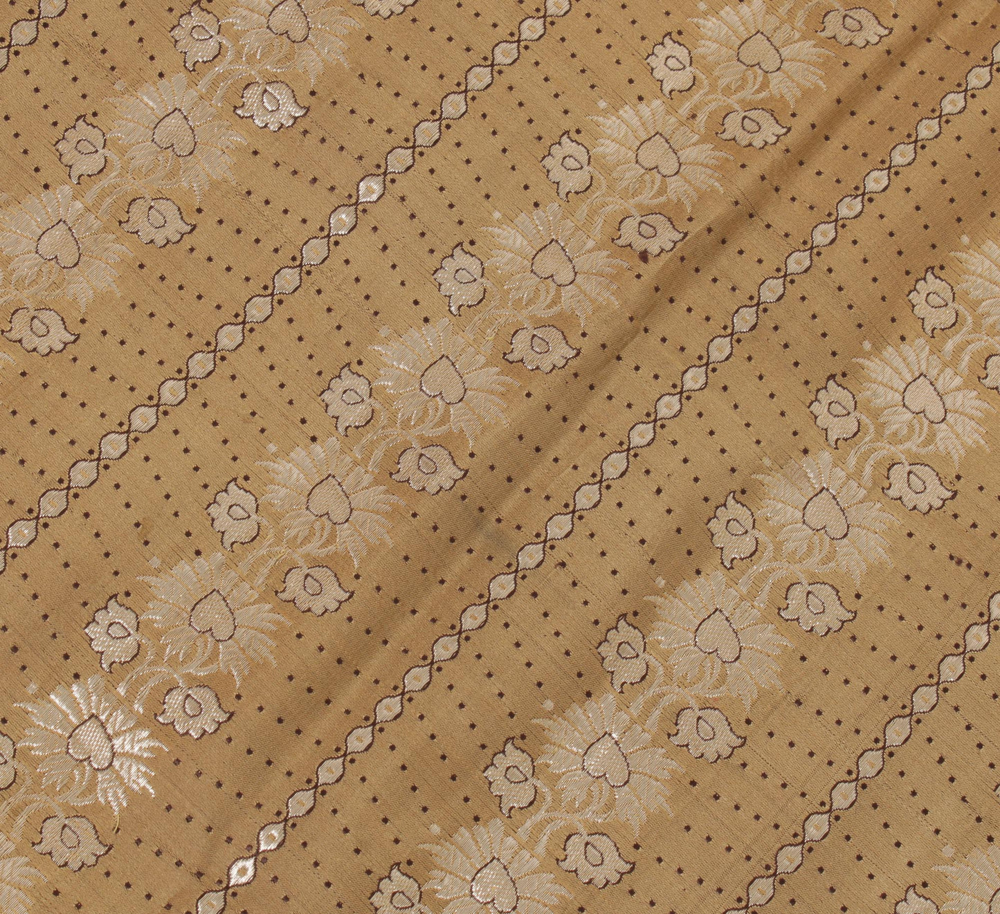 Sushila Vintage Heavy Saree Pure Satin Silk Banarasi Brocade Woven Sari Fabric