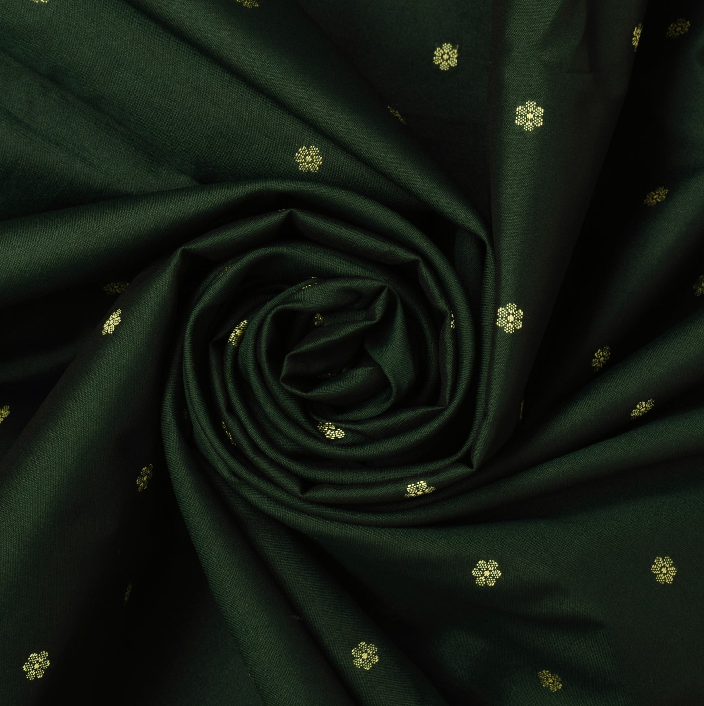 Sushila Vintage Green Saree Blend Silk Woven Floral Sari Decor 5 Yard Fabric