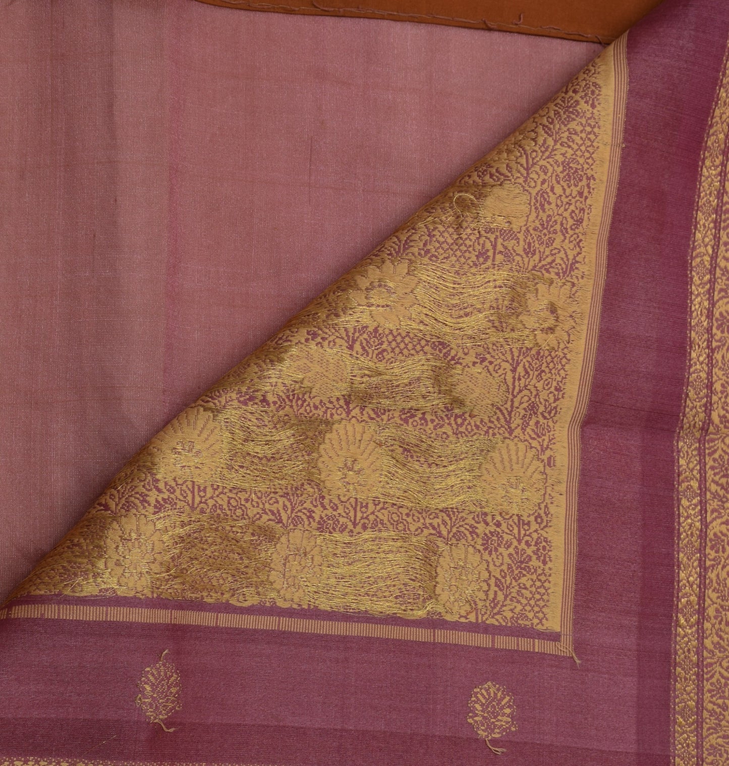 Sushila Vintage Beautiful Saree 100% Pure Silk Woven Floral Sari 5 Yard Fabric