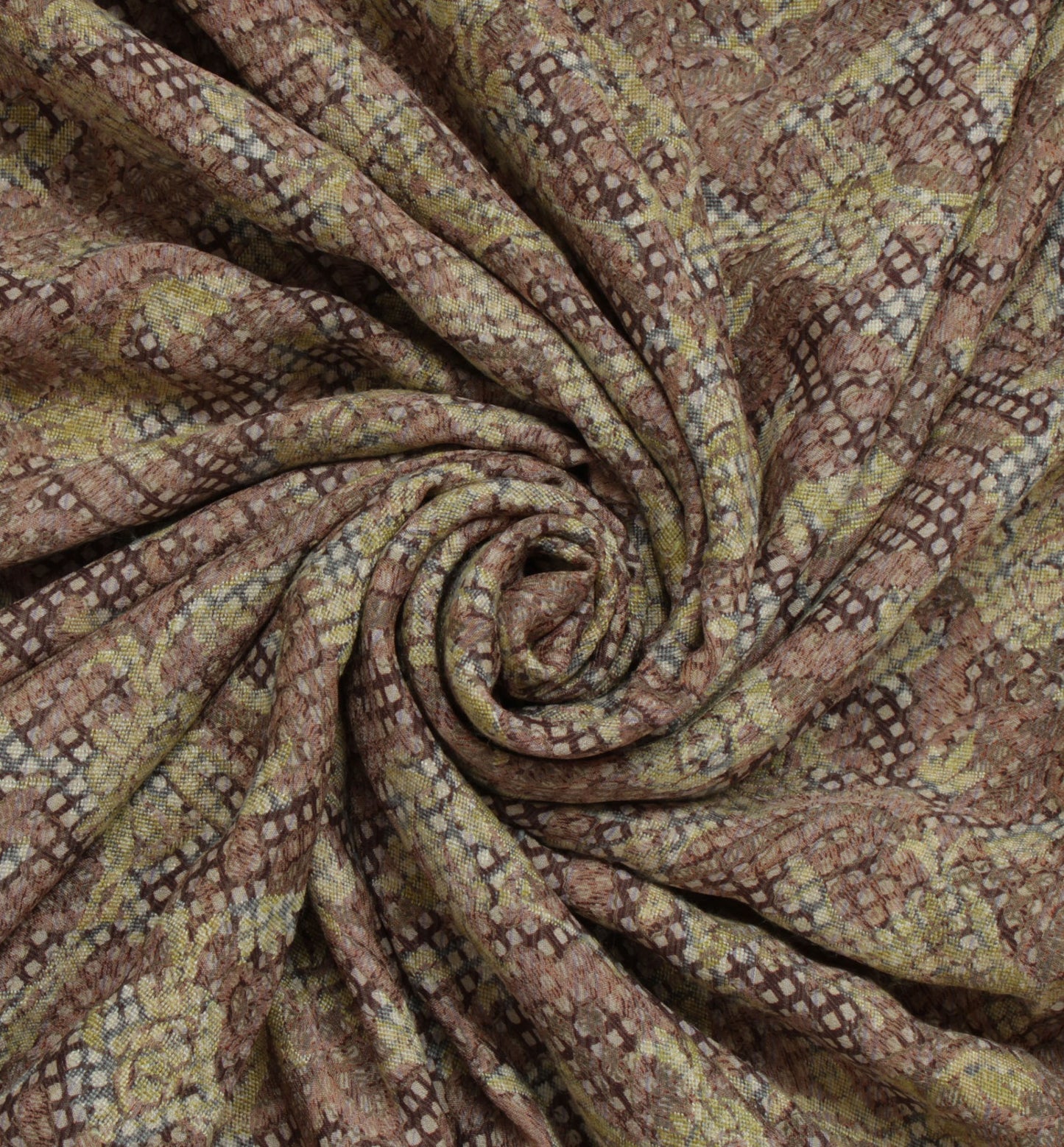 Sushila Vintage Brown Indian Saree 100% Pure Silk Woven Floral Sari 5 Yd Fabric