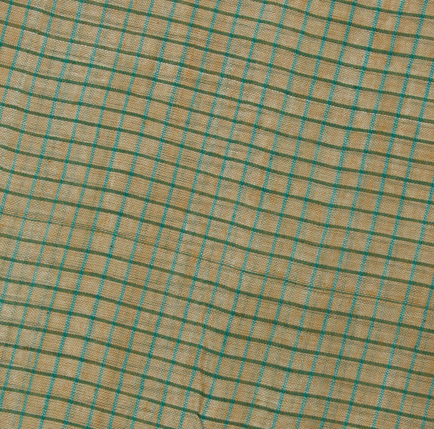 Sushila Vintage Indian Saree 100% Pure Cotton Woven Check Sari 5 Yard Fabric