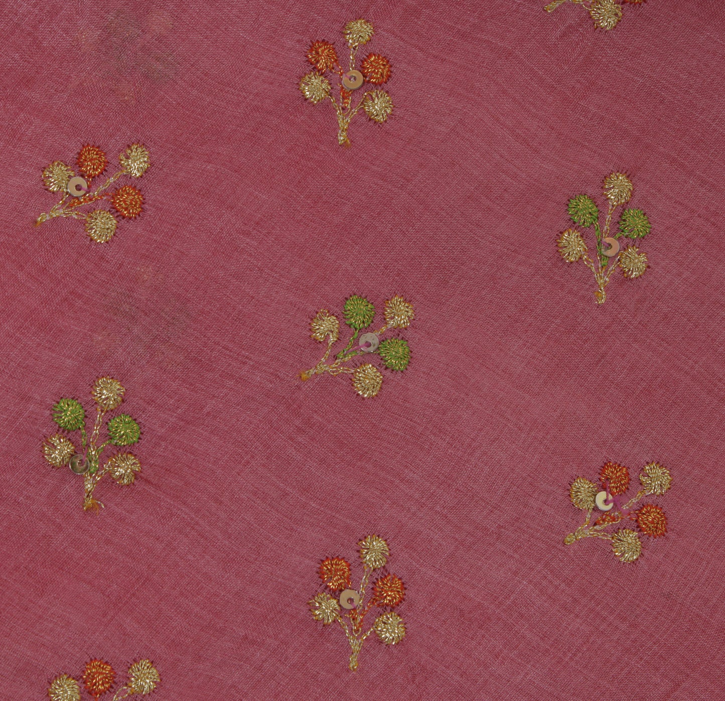 Sushila Vintage Pink Saree 100% Pure Silk Embroidered Floral Sari Craft Fabric