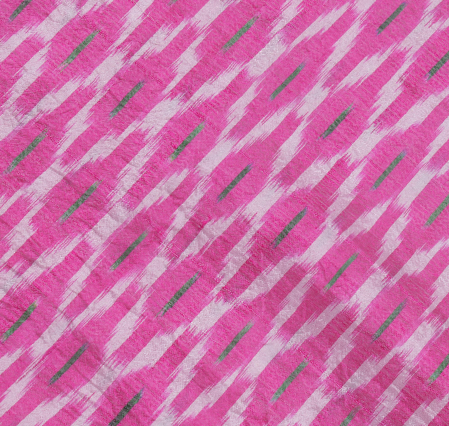 Sushila Vintage Pink Saree Pure Silk Hand Woven Ikat Patola Sari Craft Fabric