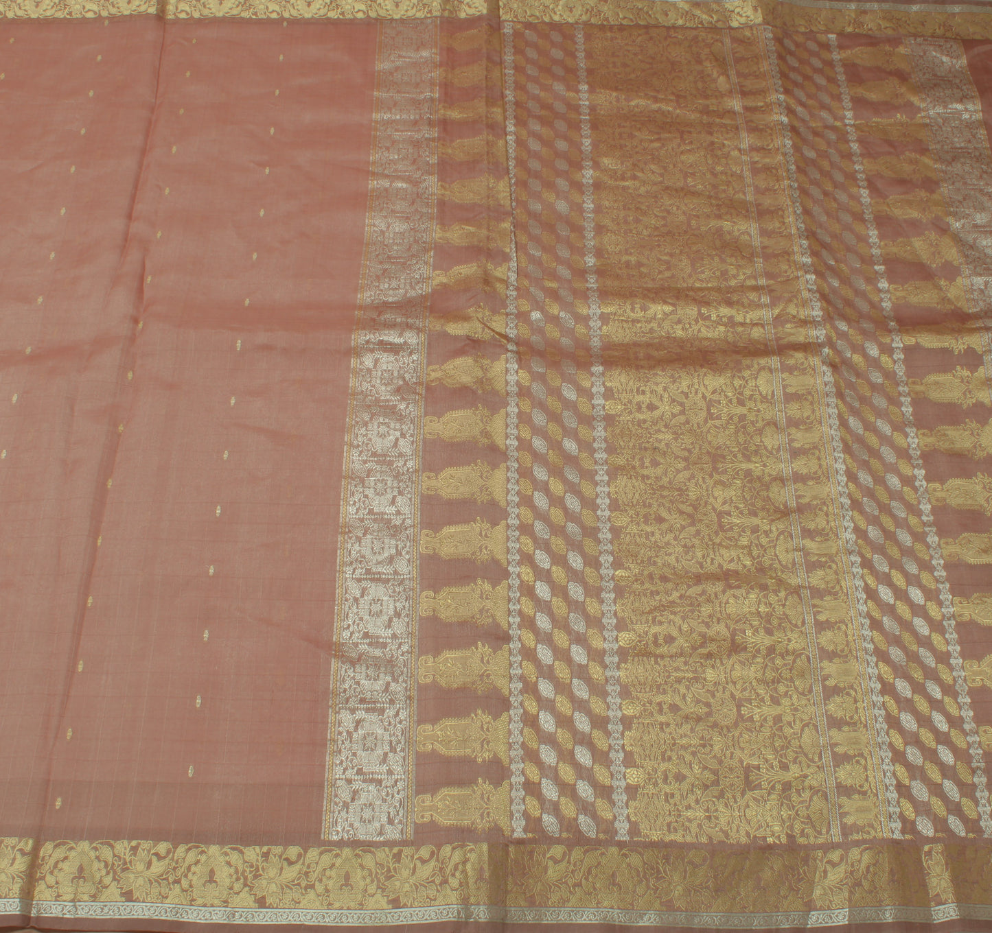 Sushila Vintage Indian Saree 100% Pure Silk Woven Floral Sari Craft 5 YD Fabric