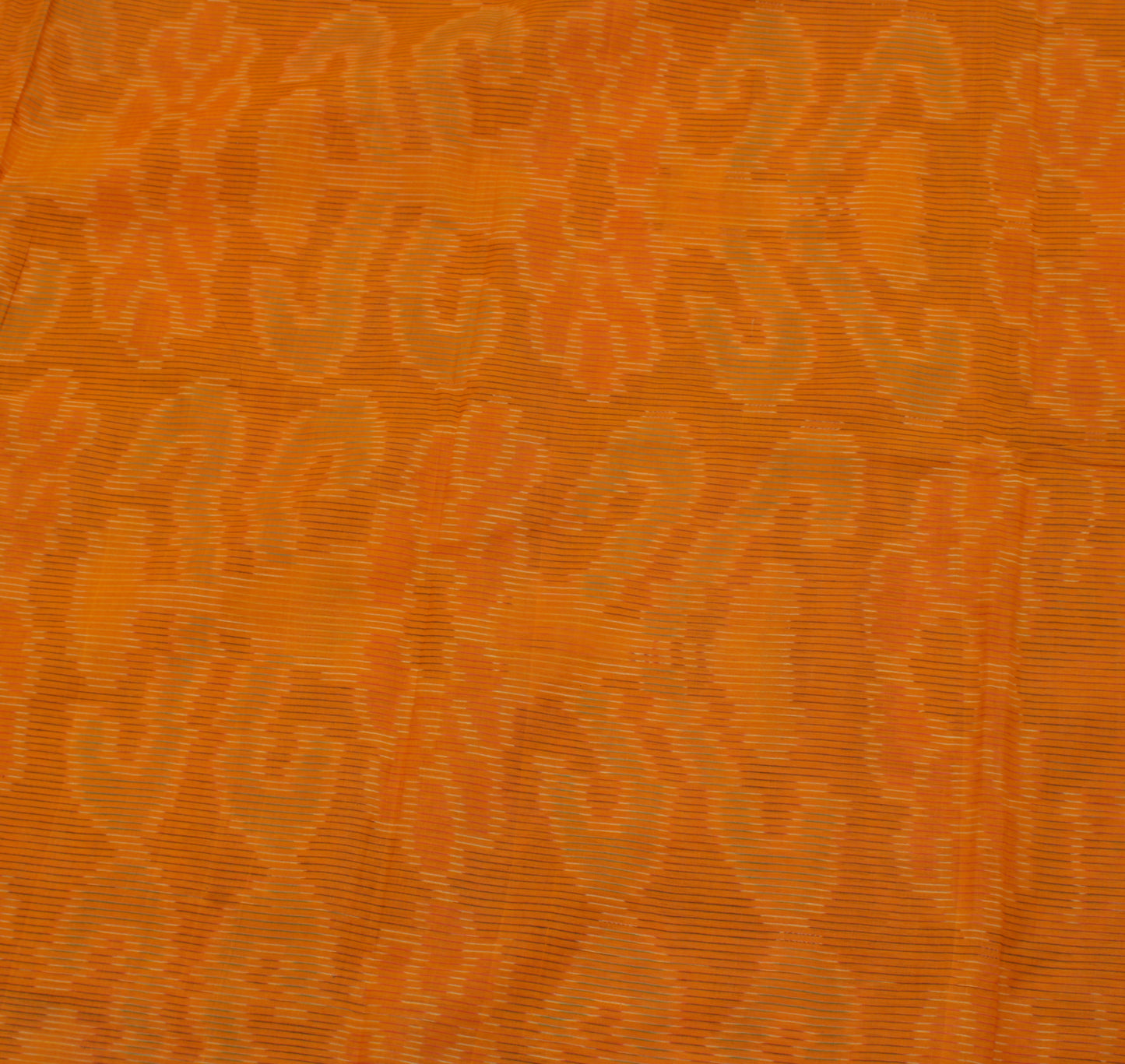 Sushila Vintage Mustard Indian Saree Pure Cotton Woven Sari 5 Yard 5 Yard Fabric