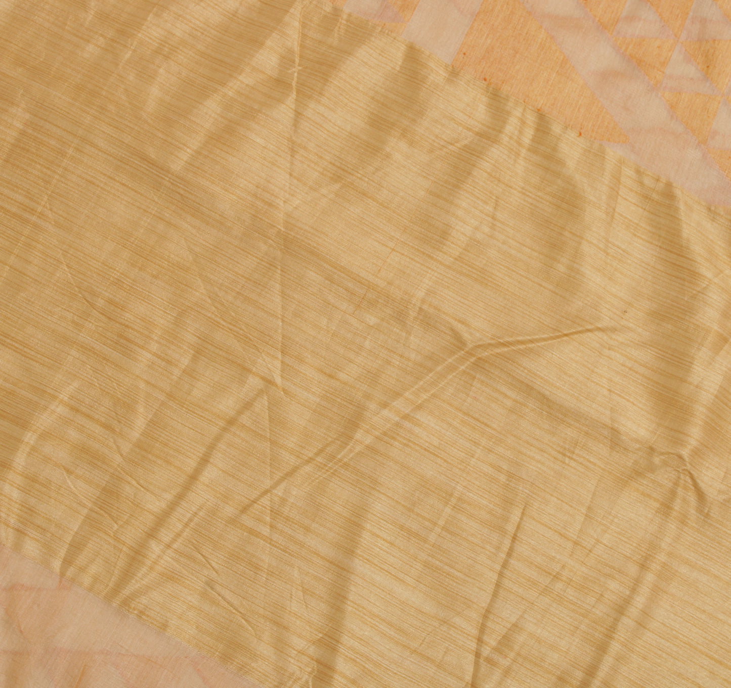 Sushila Vintage Cream Indian Saree Blend Silk Woven Abstract Sari 5 Yard Fabric