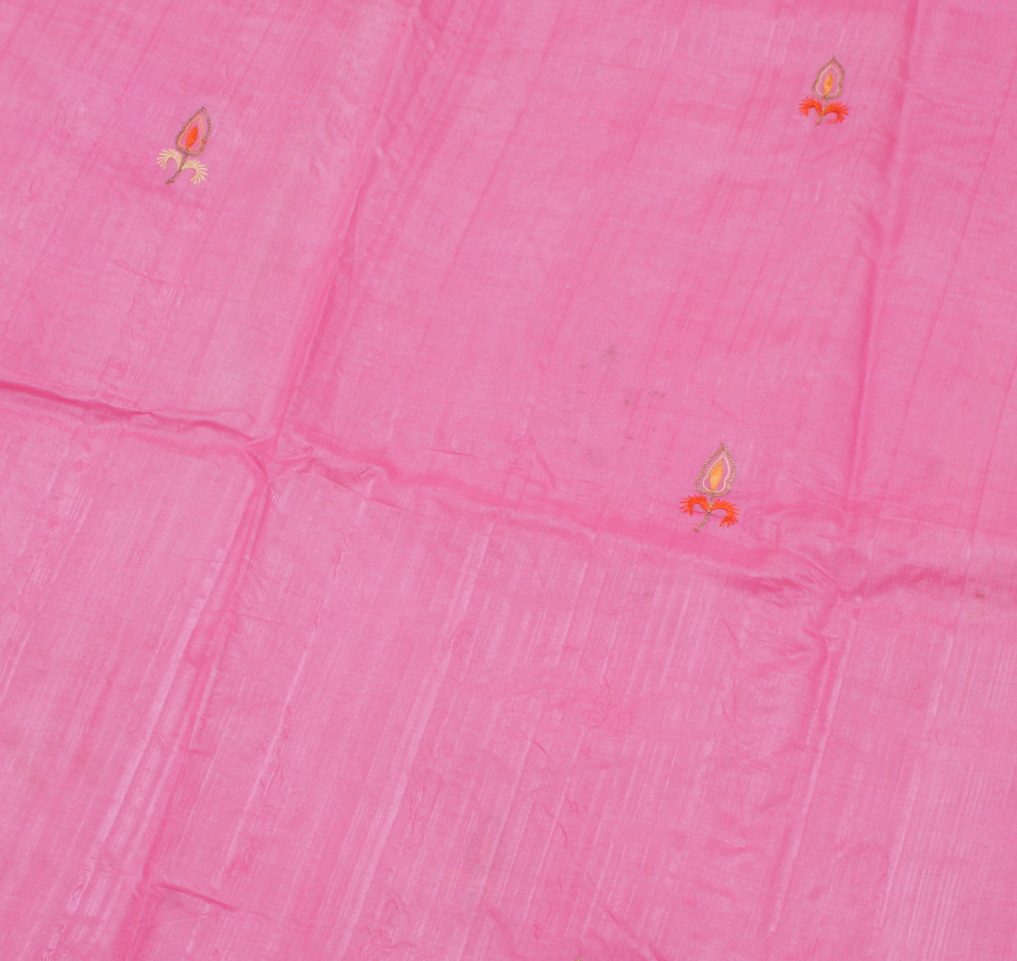 Sushila Vintage Pink Saree 100% Pure Silk Hand Beaded & Embroidered Sari Fabric