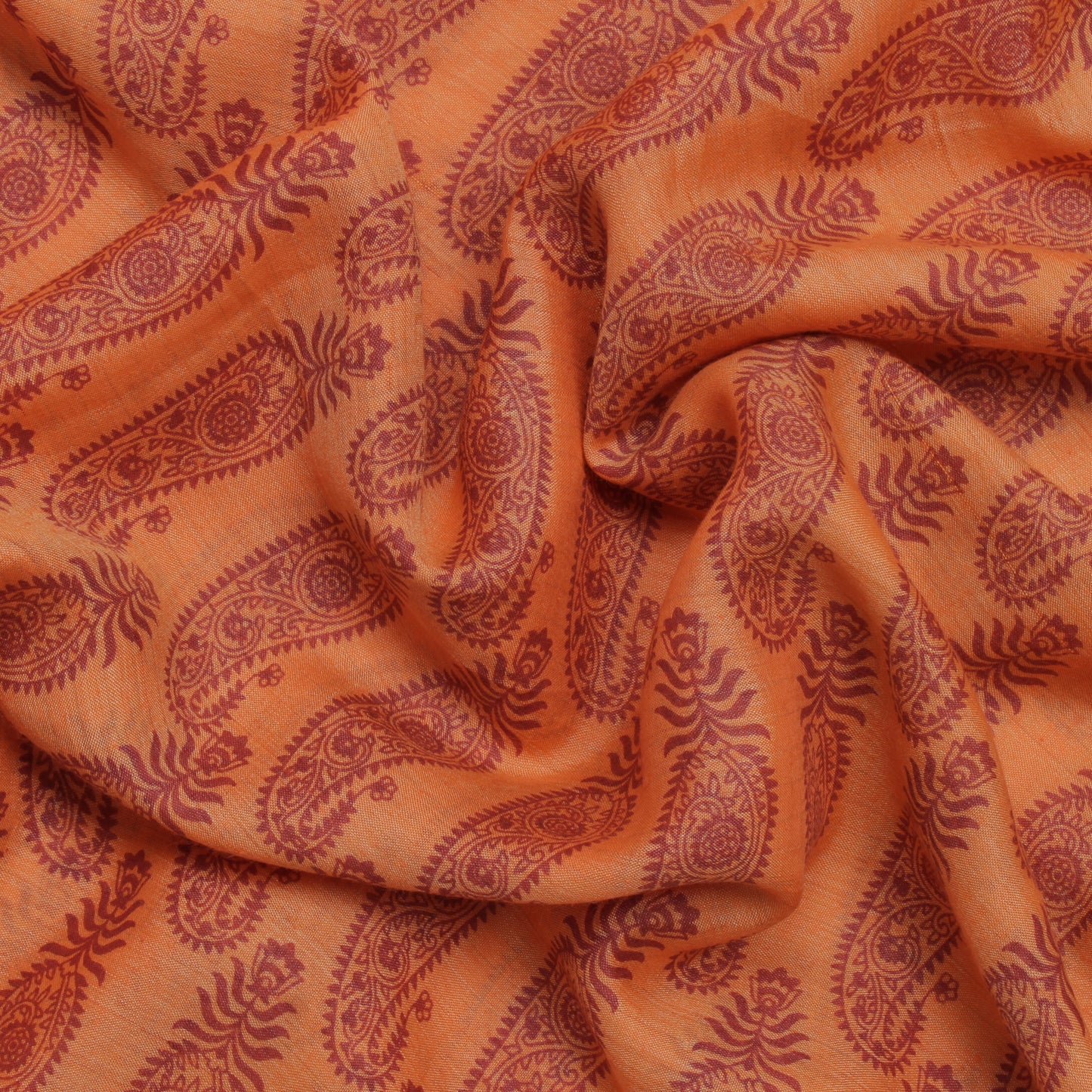 Sushila Vintage Indian Saree 100% Pure Cotton Printed Paisley Sari Craft Fabric