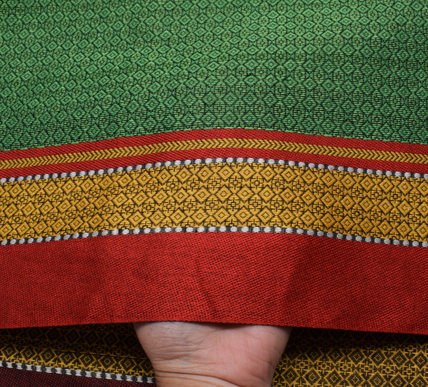 Sushila Vintage Indian Green Saree Blend Silk Woven 5 Yard Sari Craft Fabric