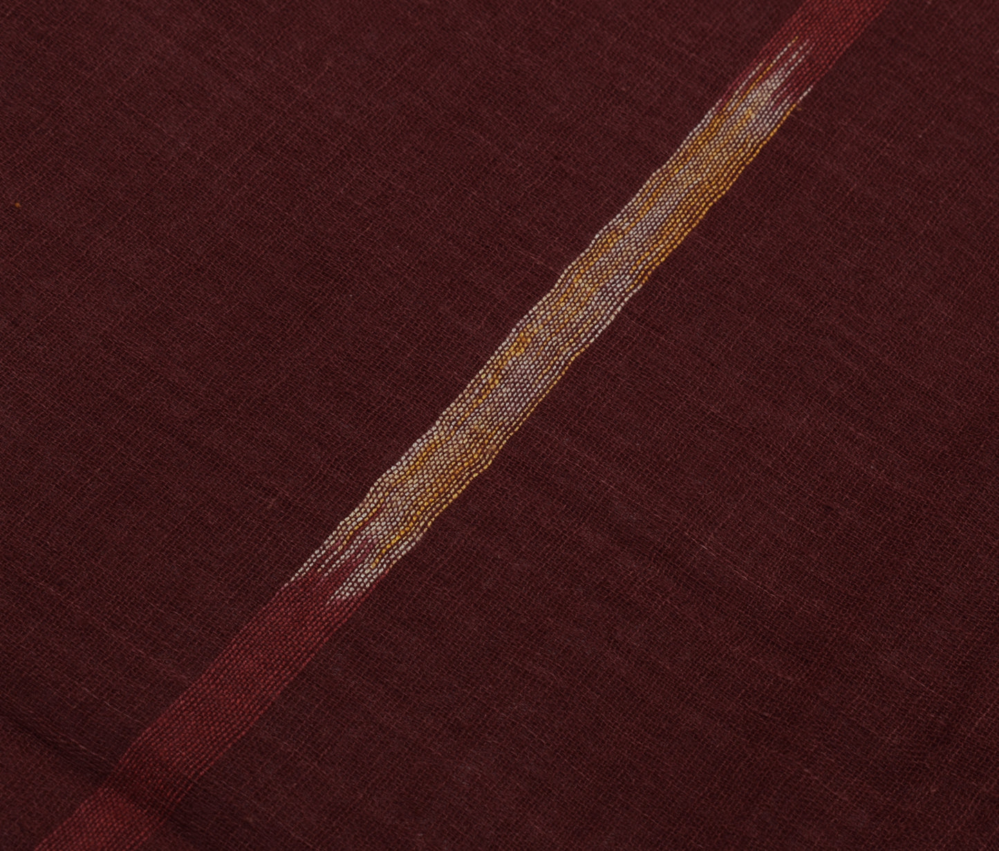 Sushila Vintage Maroon Sari Pure Cotton Hand Woven Ikat Patola Sari Craft Fabric