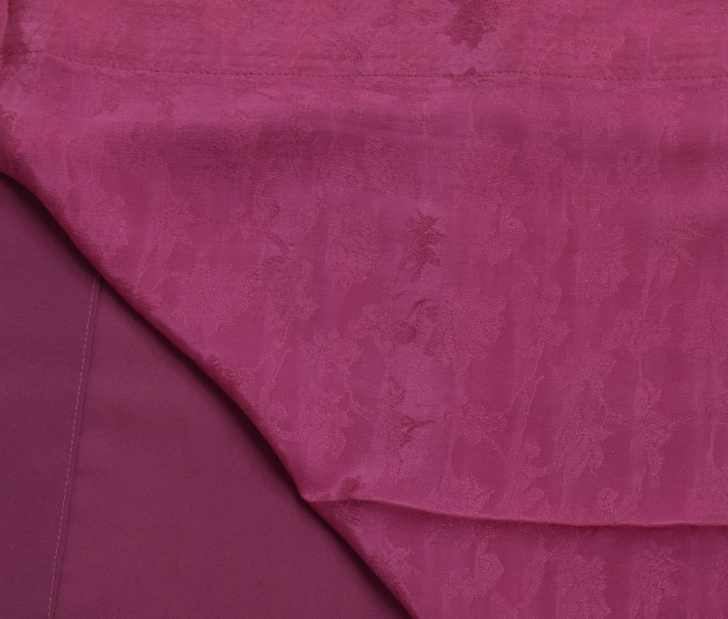 Sushila Vintage Pink Saree Pure Georgette Silk Woven Floral Sari Craft Fabric