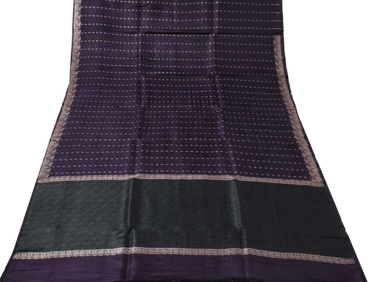 Sushila Vintage Heavy Saree Pure Satin Silk Banarasi Brocade Woven Sari Fabric