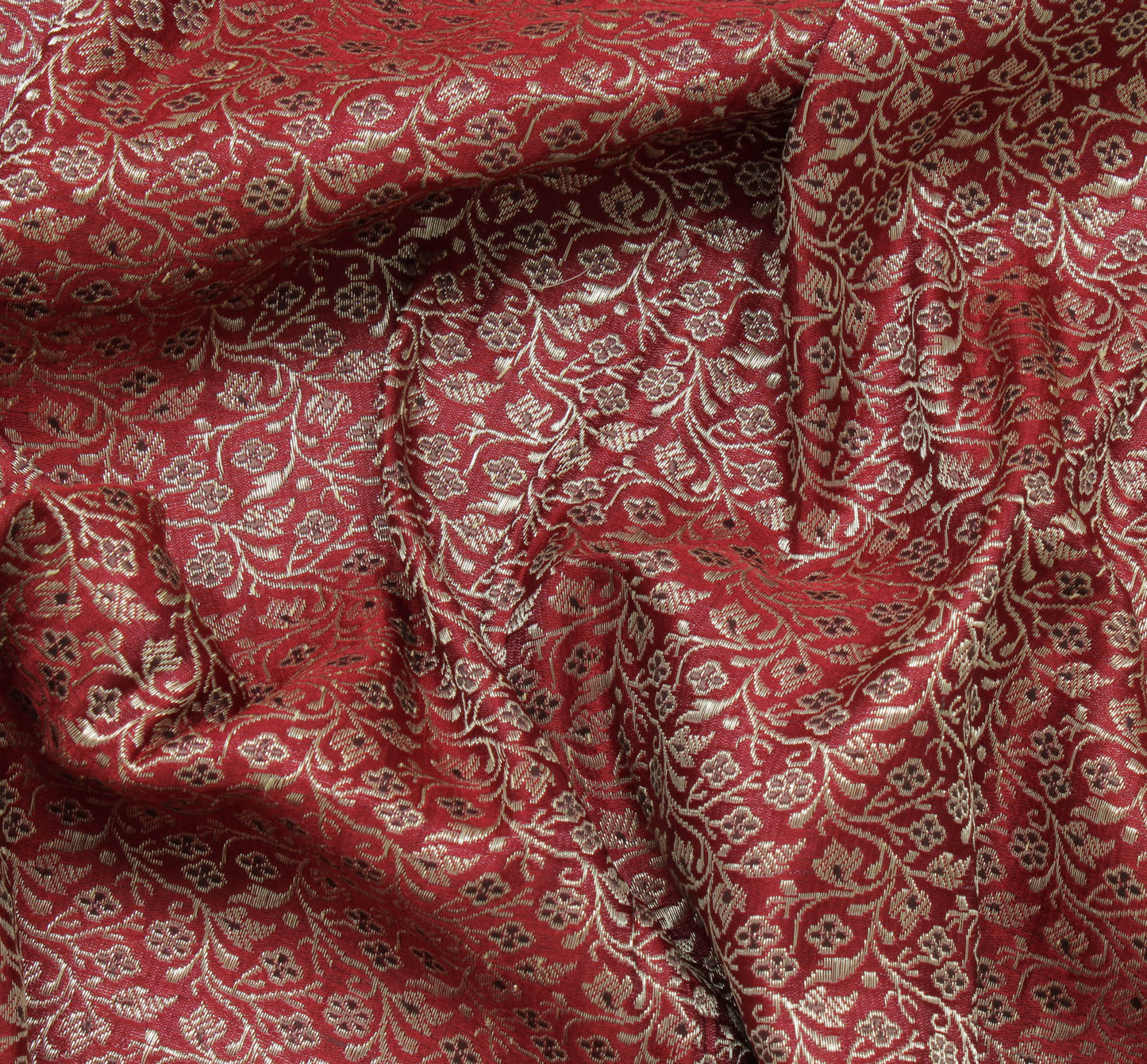 Sushila Vintage Heavy Saree Pure Satin Silk Banarasi Brocade Woven Sari Fabric