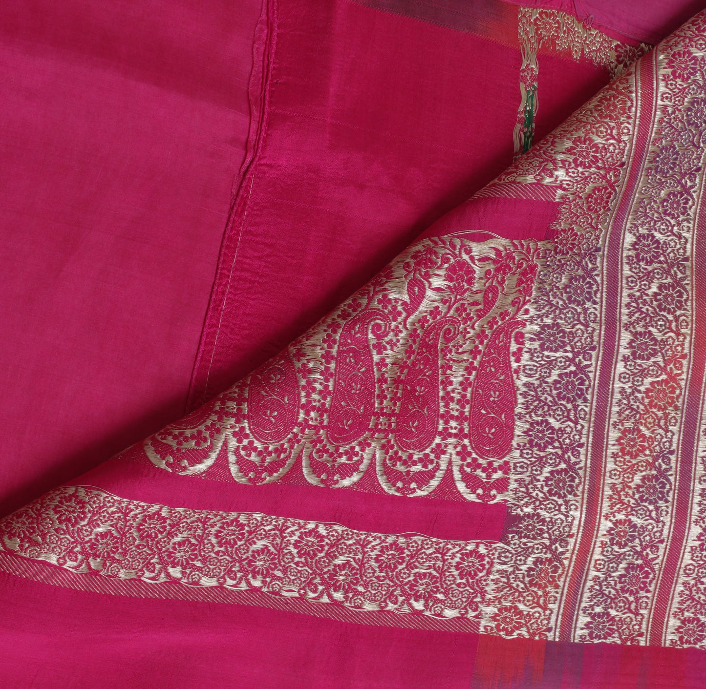 Sushila Vintage Heavy Saree Pure Satin Silk Banarasi Brocade Woven Sari Fabric