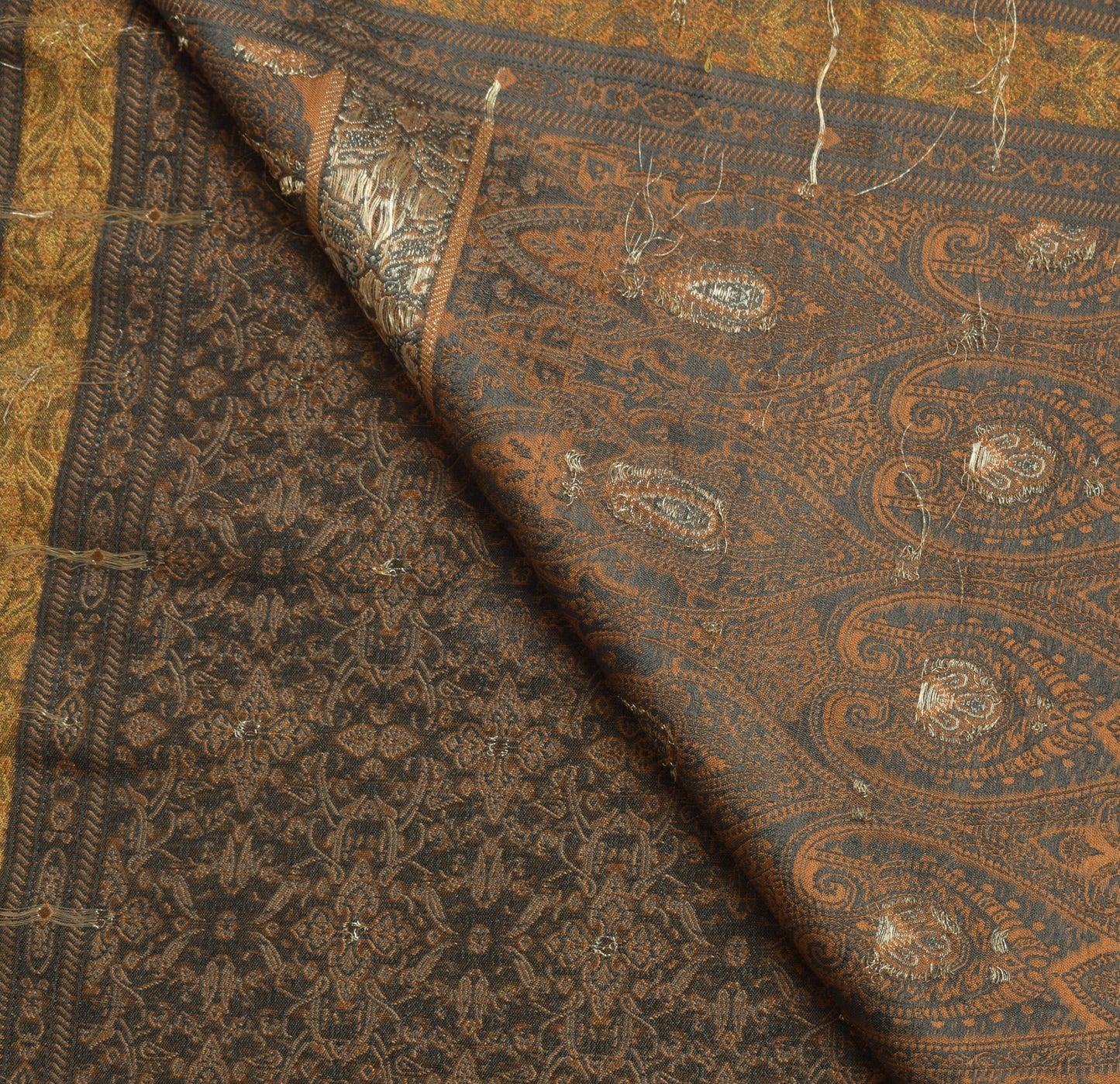 Sushila Vintage Heavy Saree Pure Satin Silk Banarasi Brocade Woven Sari Fabric