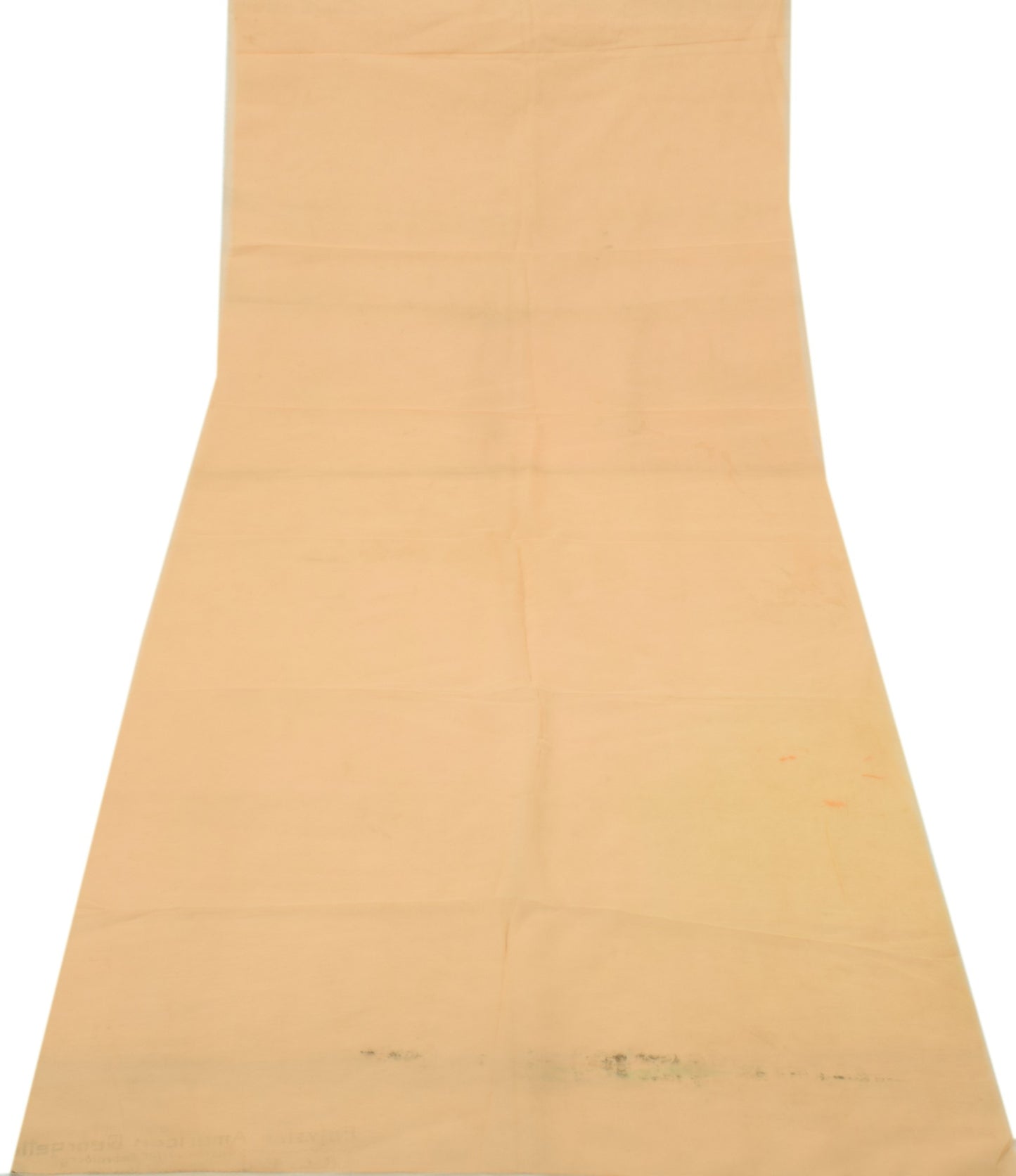 Sushila Vintage Peach Sari Remnant Scrap Blend Georgette Indian Craft Fabric
