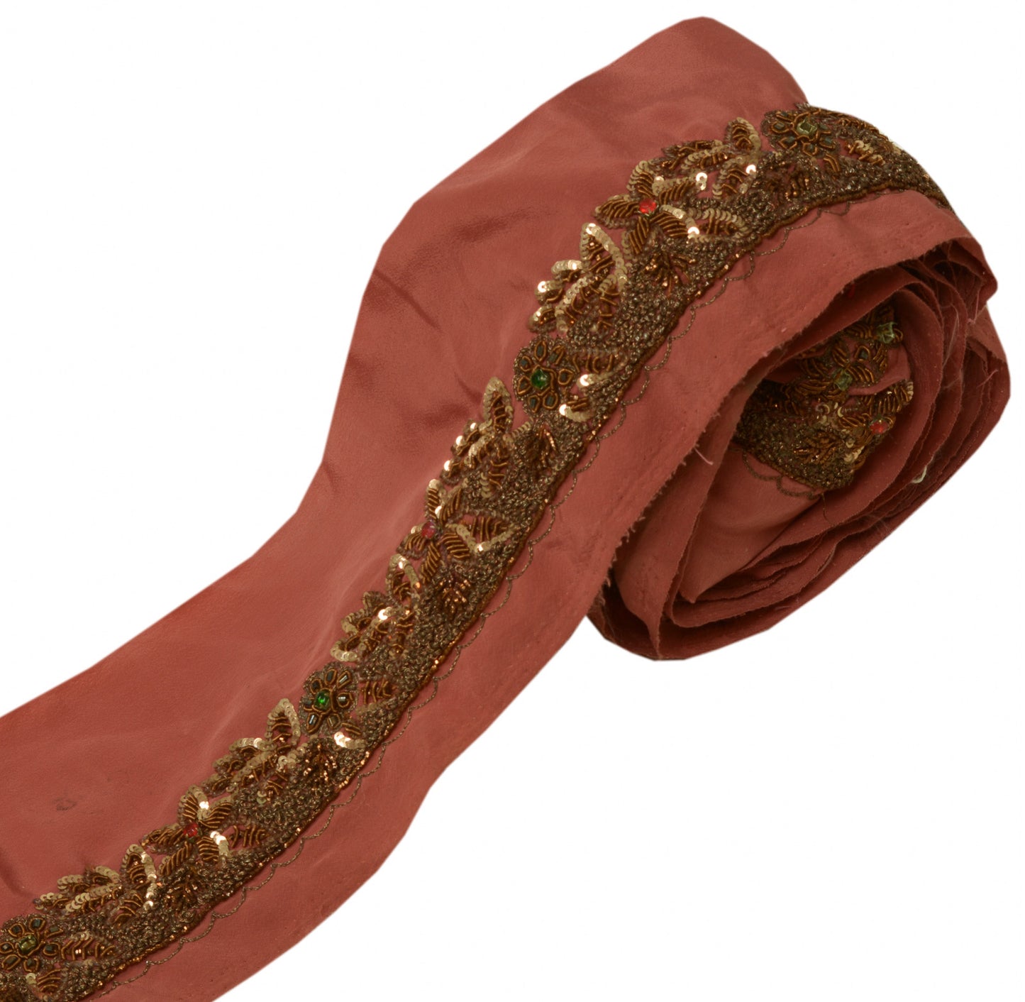 Sushila Vintage Sari Border Indian Craft Sewing Trim Hand Beaded Lace Ribbon