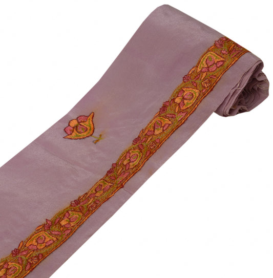 1" Sushila Vintage Mauve Saree Border Craft Sewing Trim Embroidered Lace Ribbon