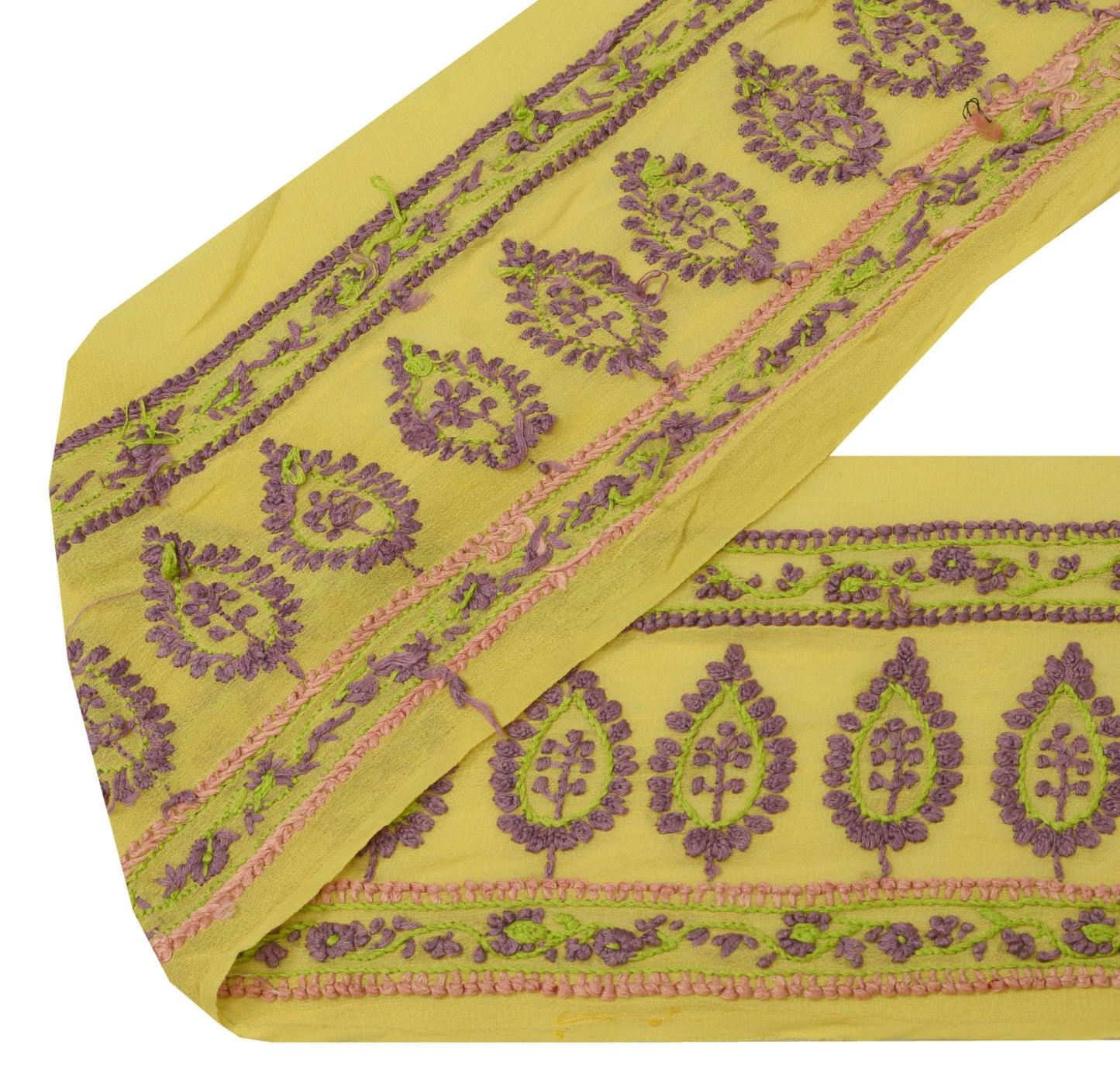 Sushila Vintage Saree Border Indian Craft Sewing Trim Embroidered Lace Ribbon
