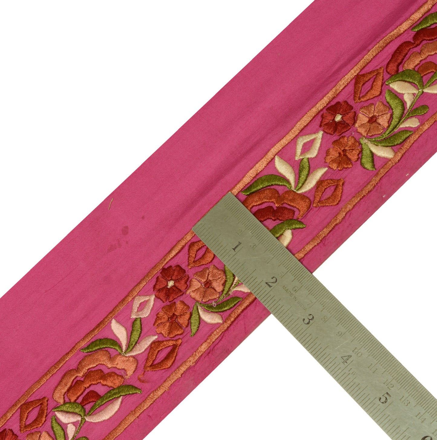 Sushila Vintage Hot Pink Sari Border Craft Sewing Trim Embroidered Lace Ribbon