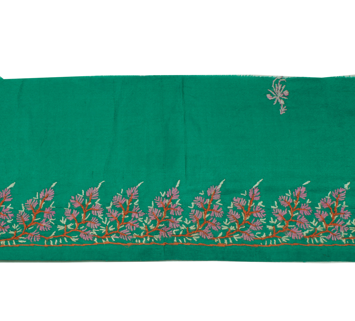 Sushila Vintage Green Saree Border Indian Craft Sewing Embroidered Lace Ribbon