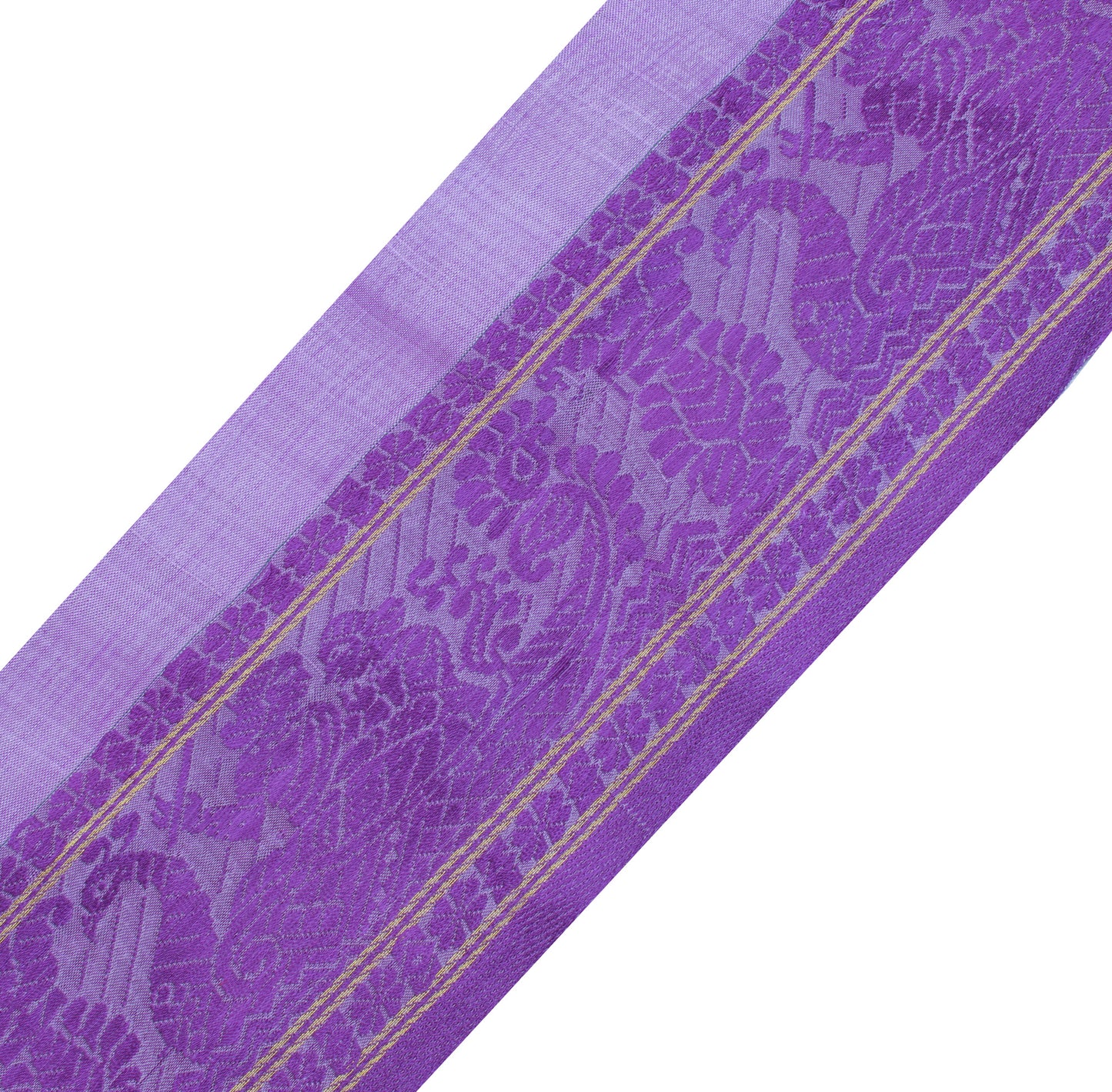 Sushila Vintage Purple Saree Border Indian Craft Sewing Baluchari Woven Ribbon