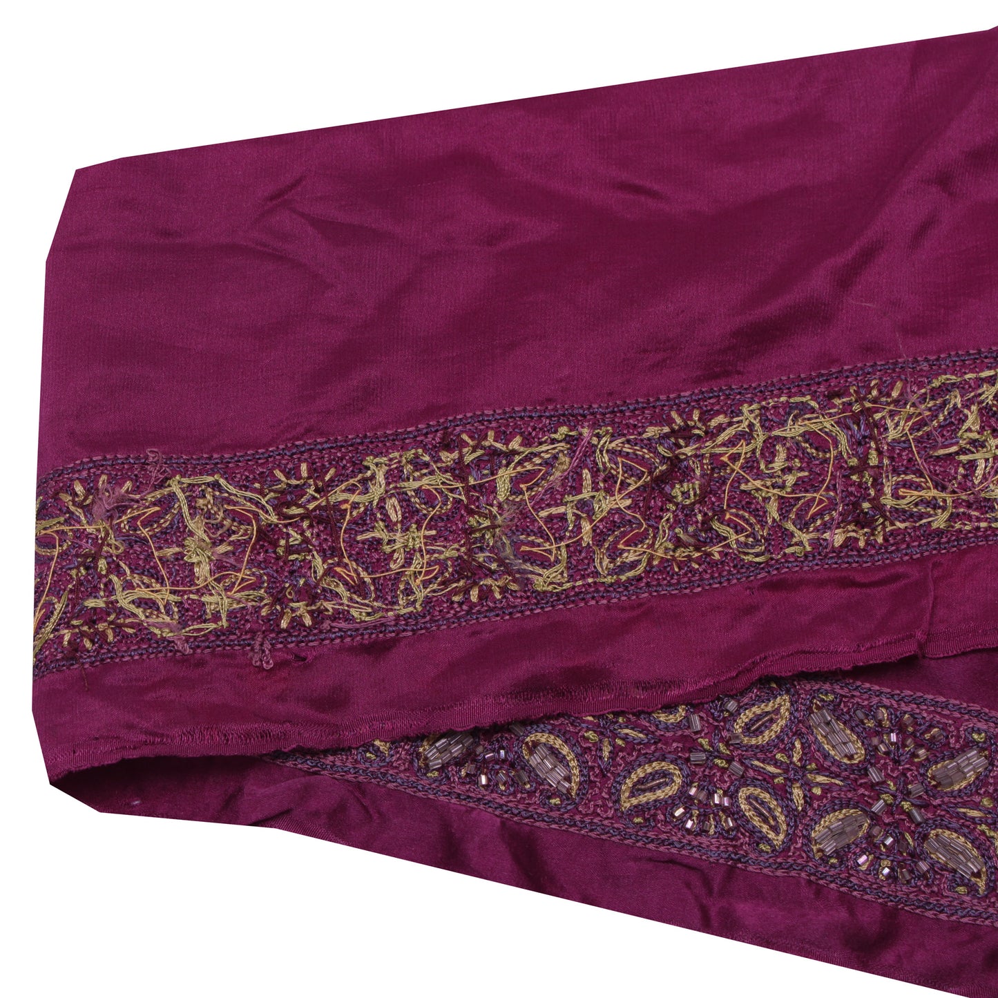 Sushila Vintage Purple Saree Border Indian Craft Sewing Embroidered Lace Ribbon