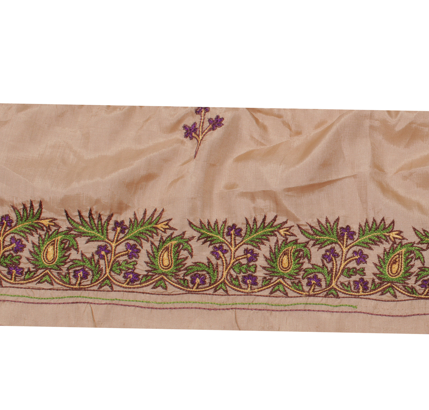 Sushila Vintage Cream Saree Border Indian Craft Sewing Trim Embroidered Lace