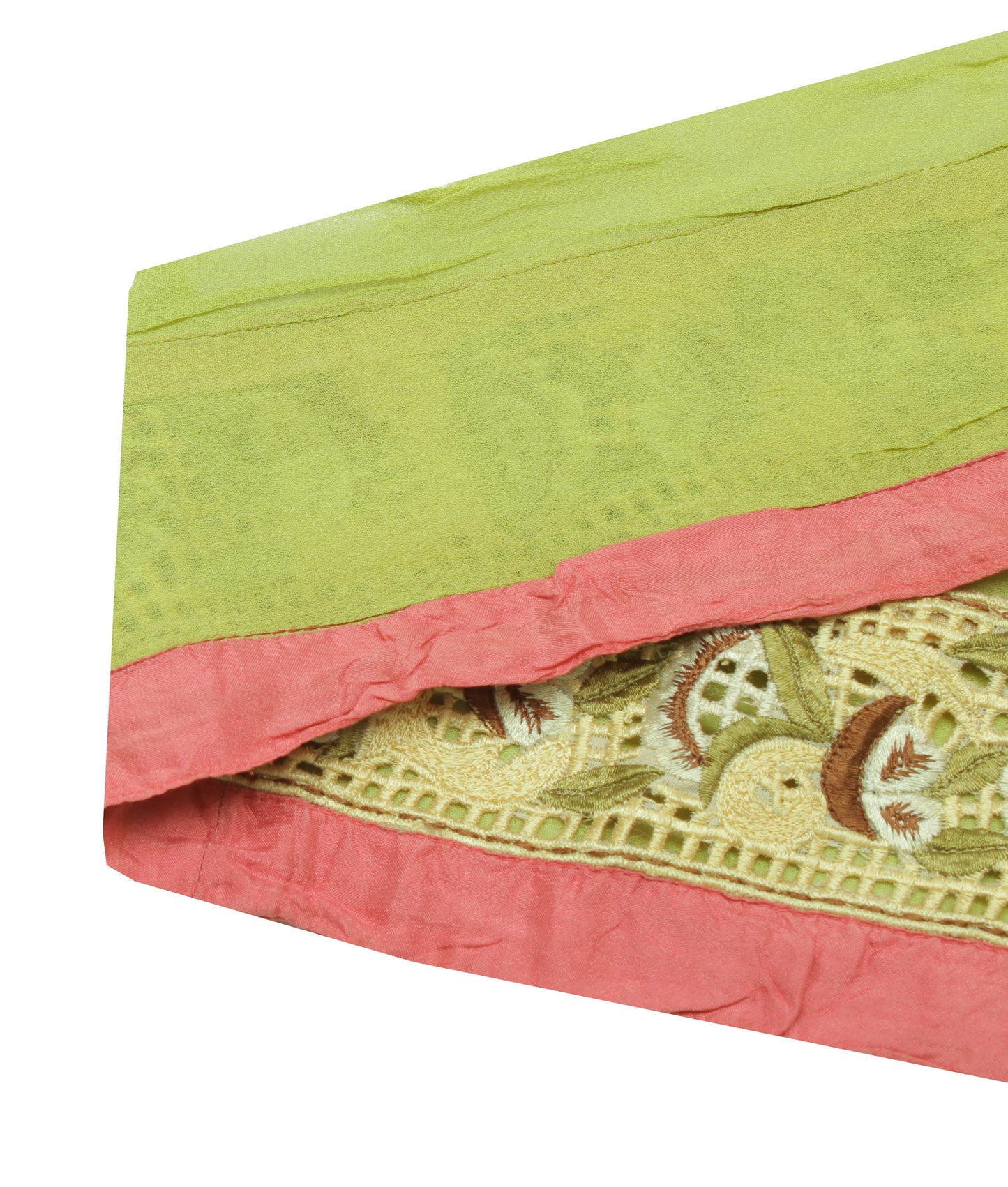 Sushila Vintage Green Saree Border Indian Craft Sewing Trim Embroidered Lace