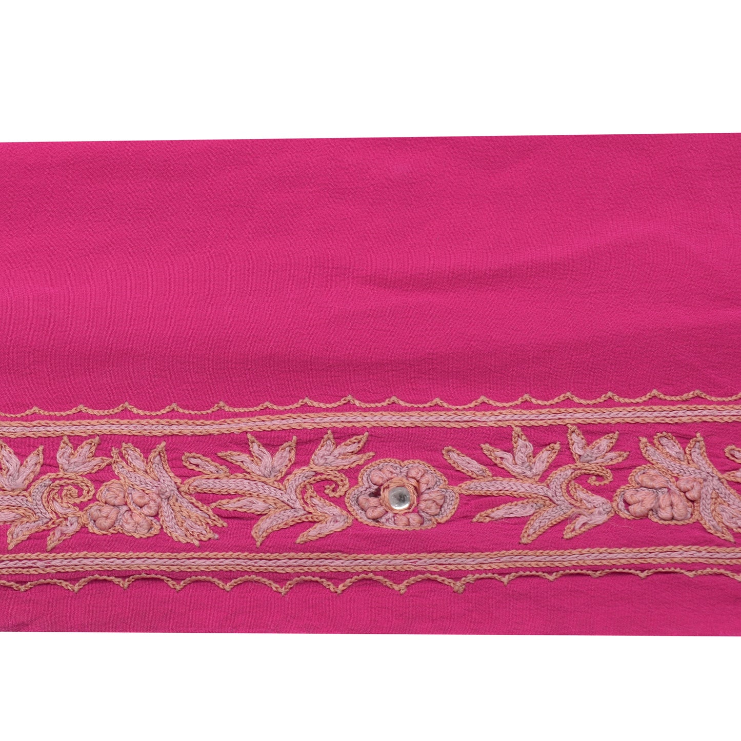 Sushila Vintage Pink Sari Border Indian Craft Sewing Trim Hand Embroidered lace