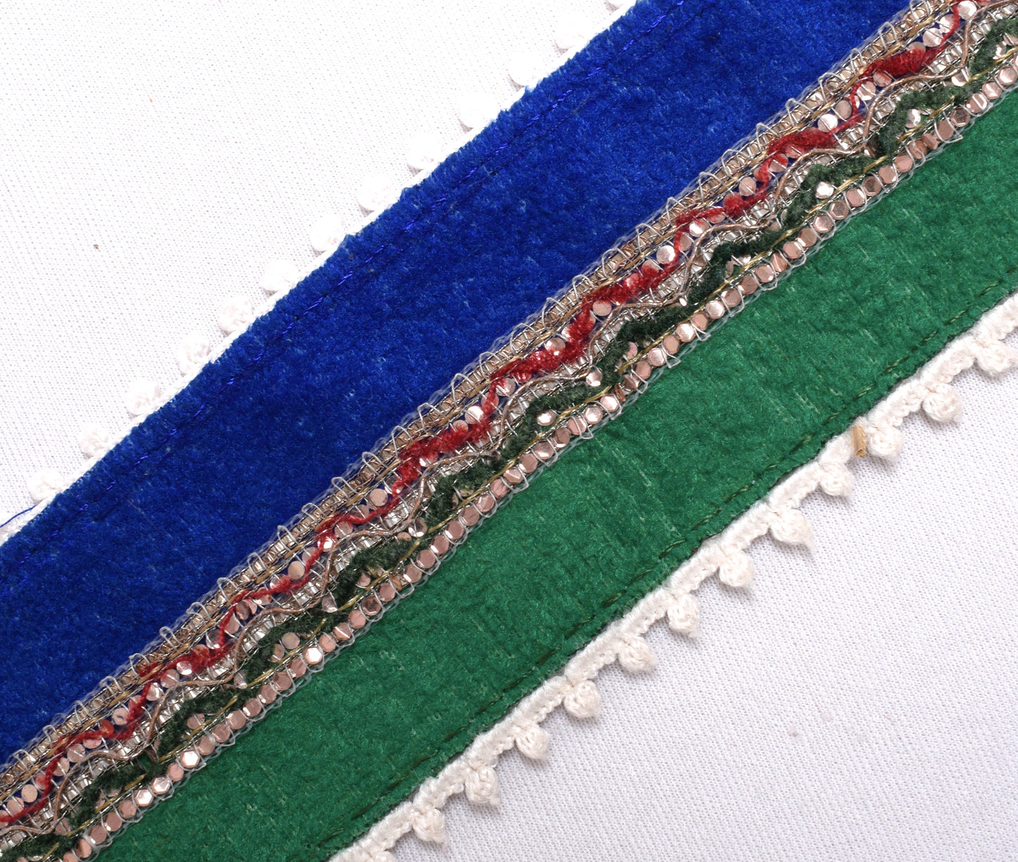 Sushila Vintage Indian Saree Border Indian Craft Sewing Trim Velvet Lace Ribbon