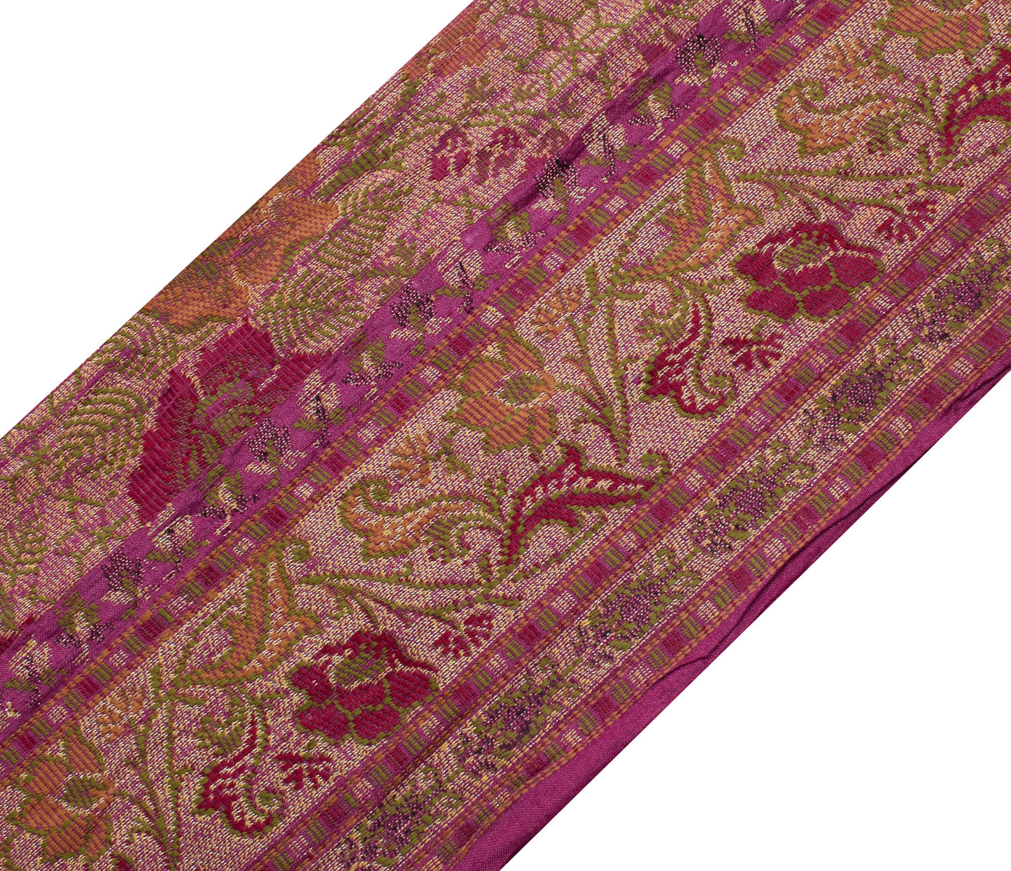 Sushila Vintage Purple Saree Border Indian Craft Sewing Trim Woven Lace Ribbon