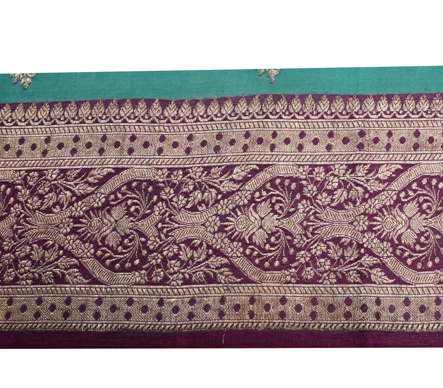 Sushila Vintage Purple Saree Border Indian Craft Sewing Trim Woven Lace Ribbon