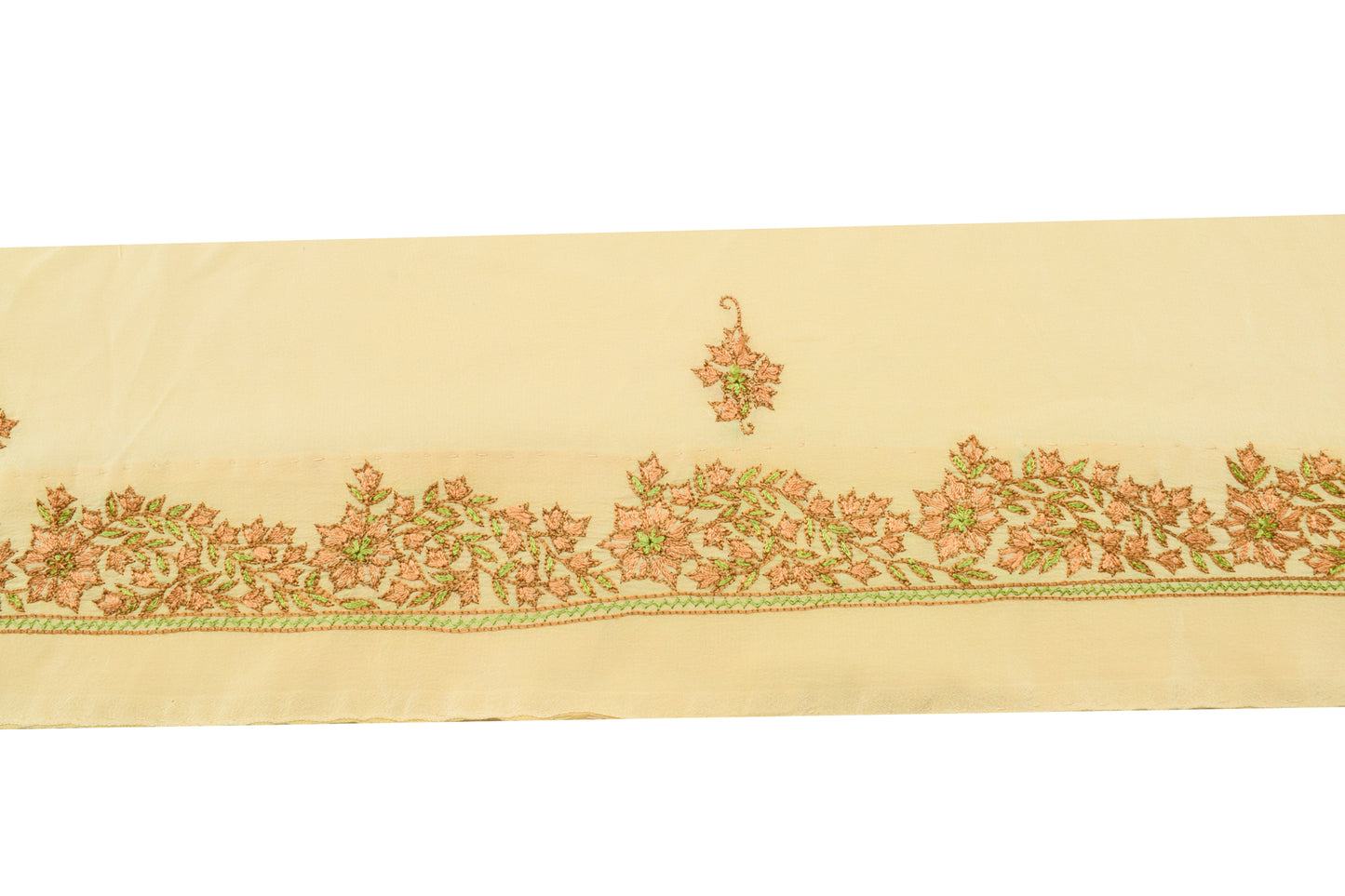 Sushila Vintage Cream Saree Border Indian Craft Sewing Trim Embroidered Ribbon