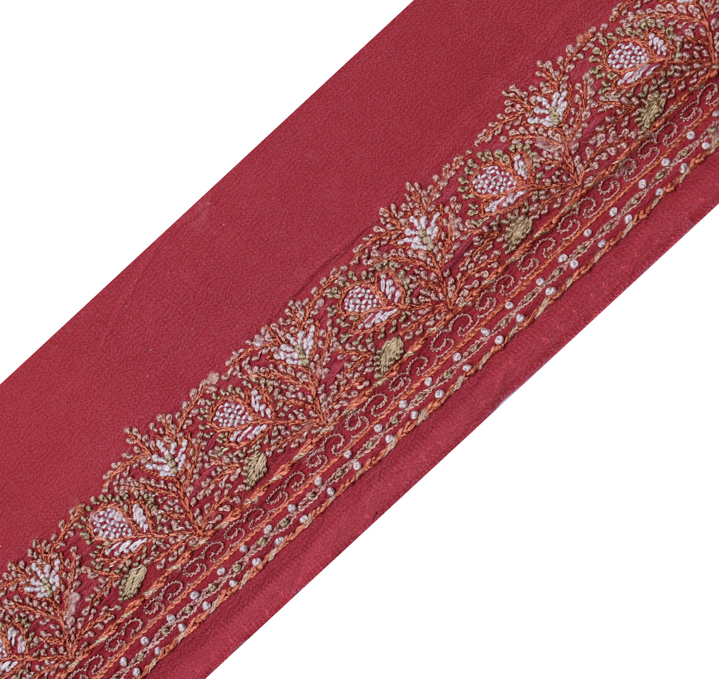 Sushila Vintage Saree Border Indian Craft Sewing Trim Embroidered Lace Ribbon