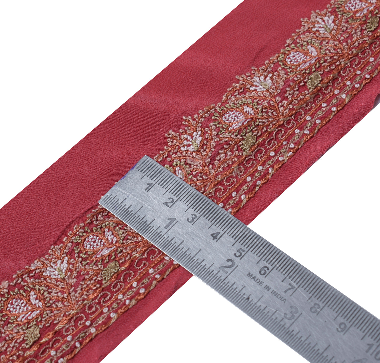 Sushila Vintage Saree Border Indian Craft Sewing Trim Embroidered Lace Ribbon