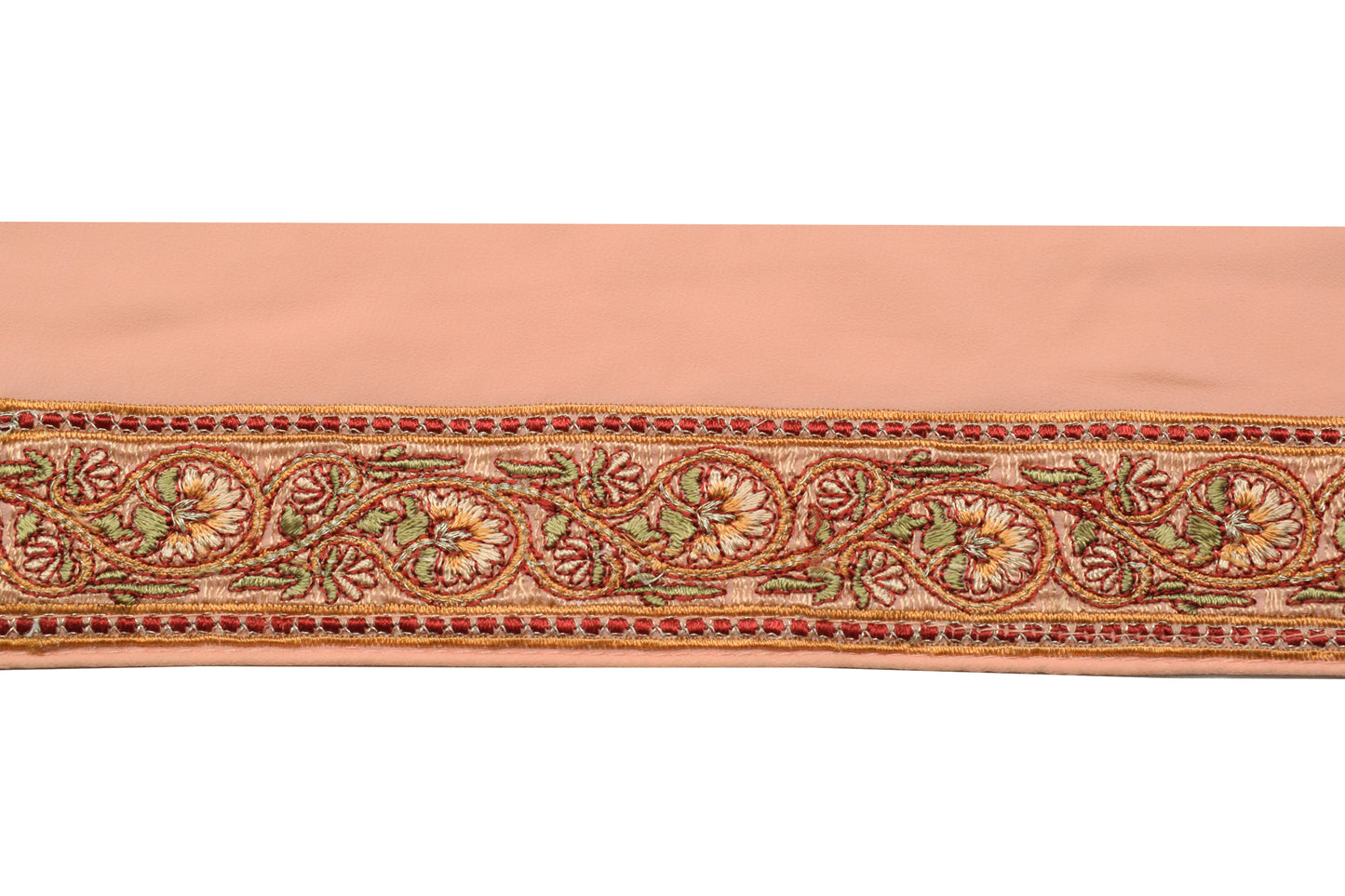 Sushila Vintage Peach Saree Border Indian Craft Sewing Trim Embroidered  Ribbon