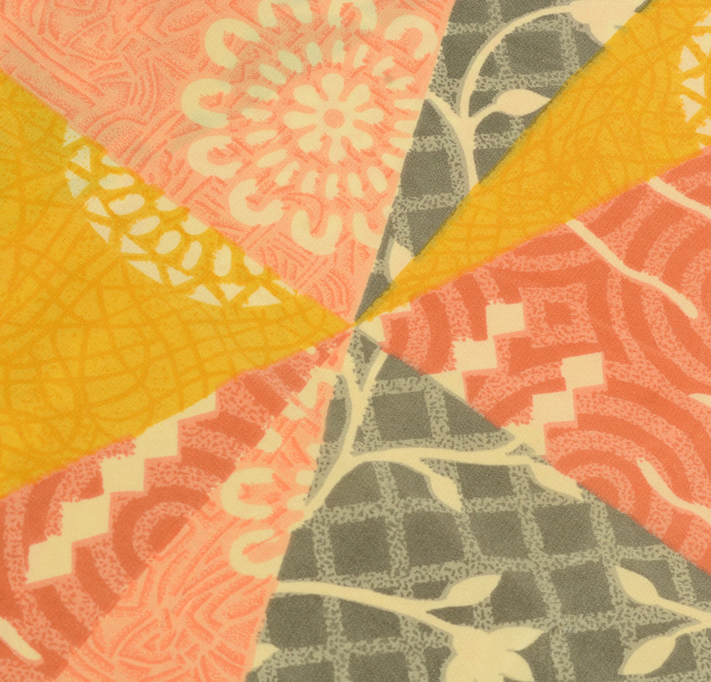Sushila Vintage Saree 100% Pure Crepe Silk Printed Sewing Craft Soft Fabric
