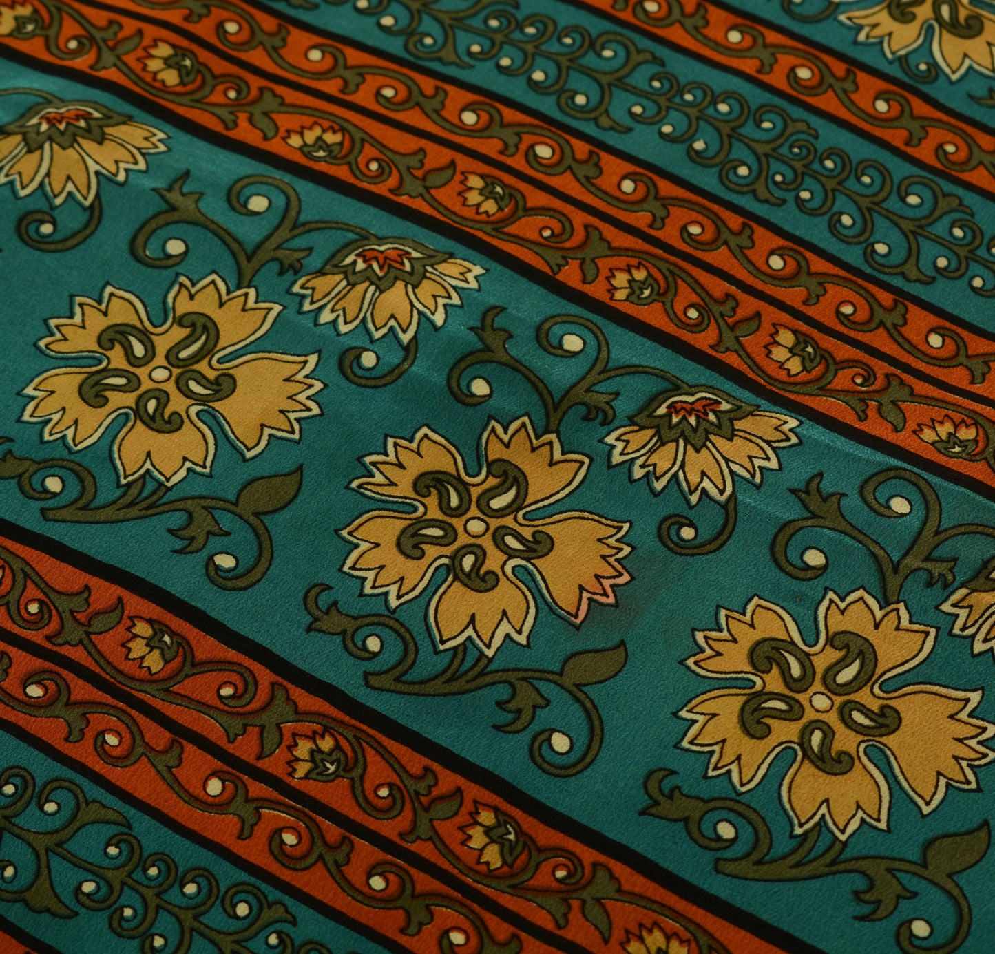 Sushila Vintage Maroon Saree 100% Pure Crepe Silk Printed Floral Soft Fabric