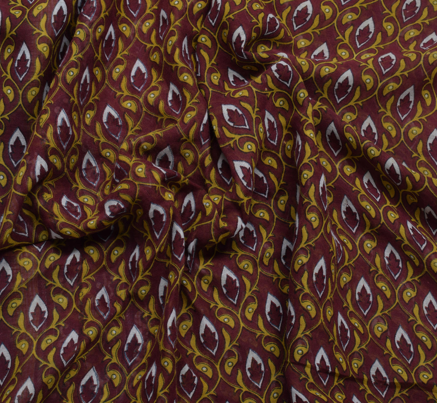 Sushila Vintage Brown Saree 100% Pure Cotton Printed Floral Soft Craft Fabric