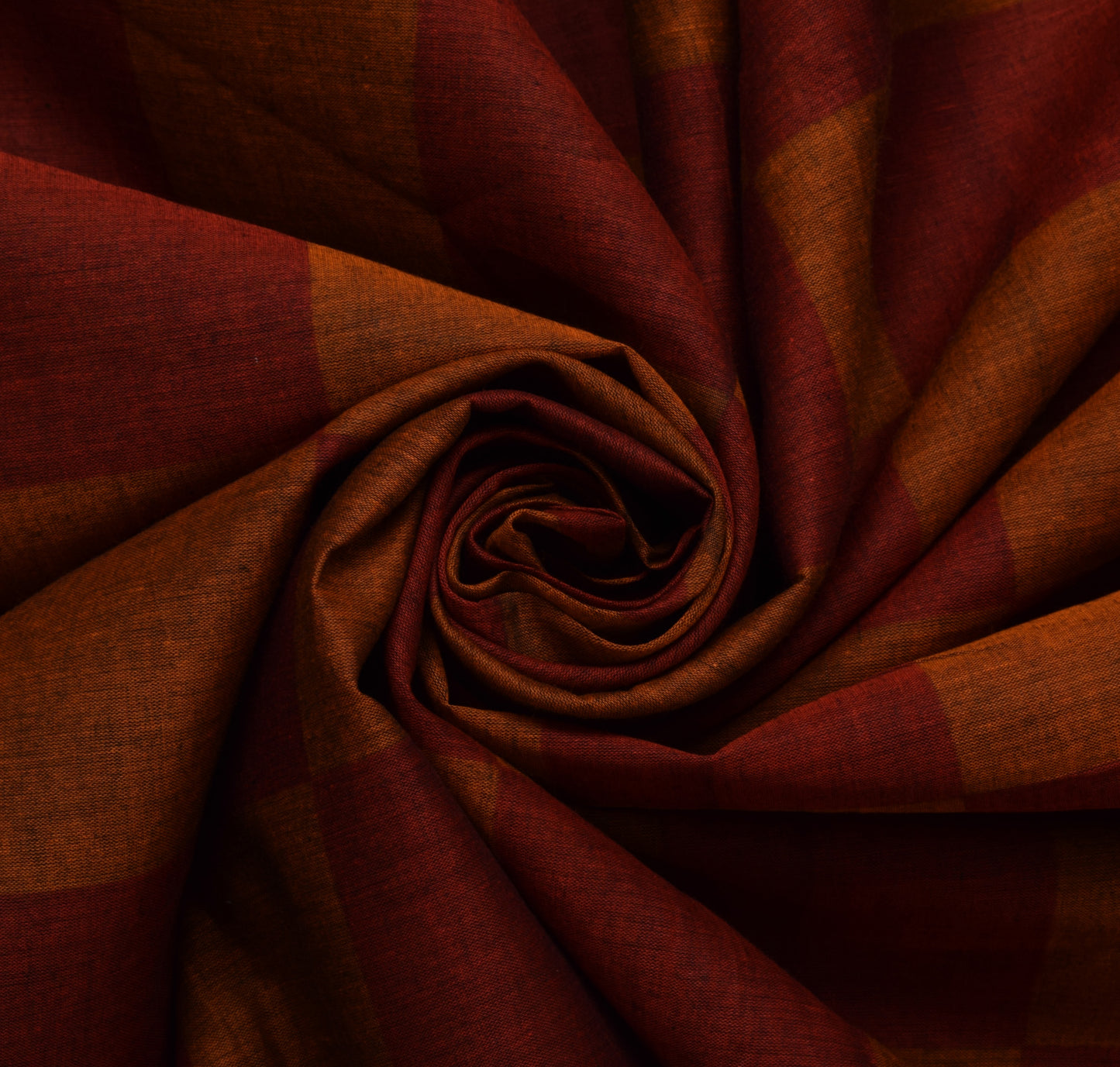 Sushila Vintage Rust Saree 100% Pure Cotton Printed Indian Soft Craft Fabric