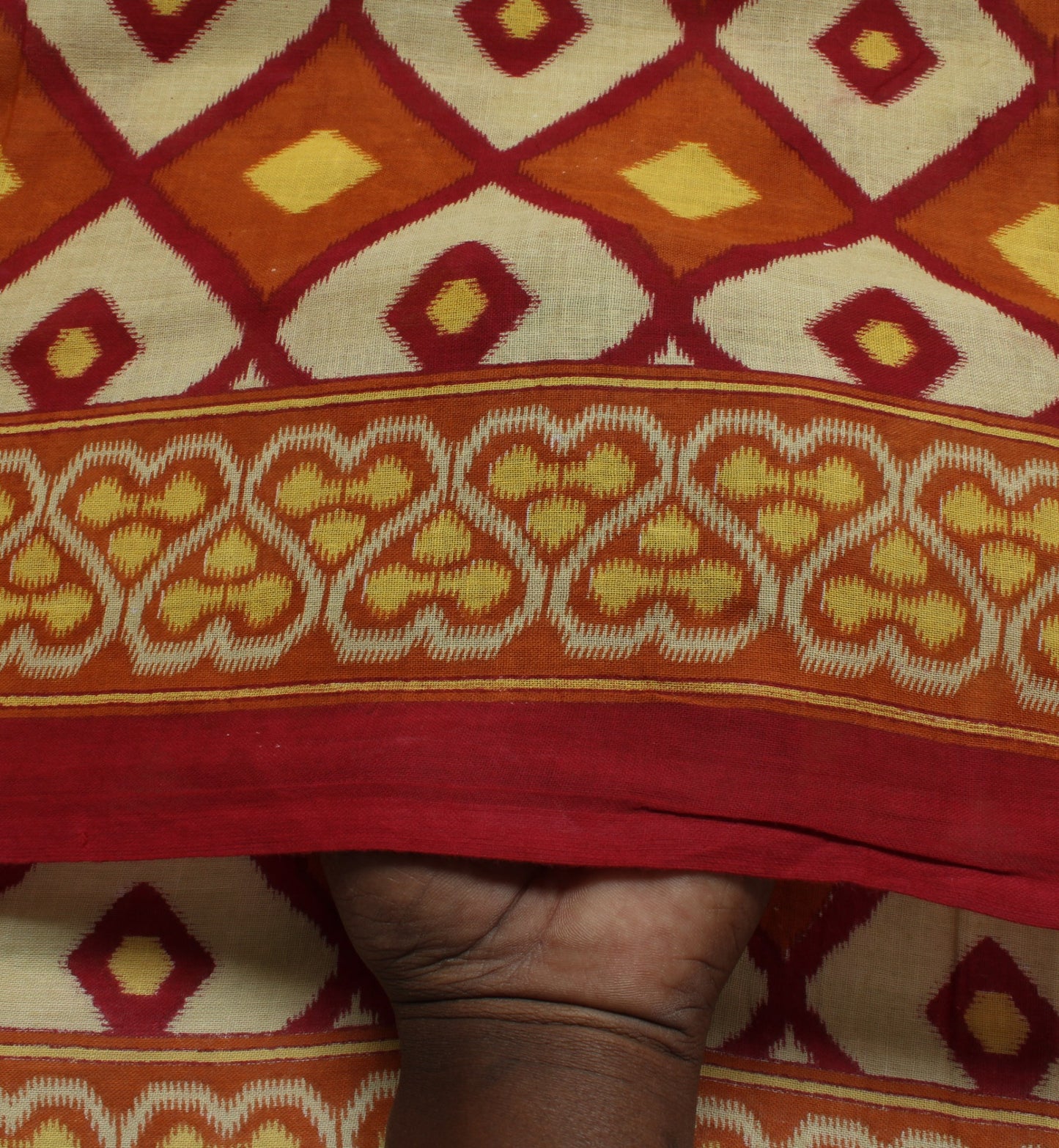 Sushila Vintage Cream Saree 100% Pure Cotton Printed Indian Soft Craft Fabric