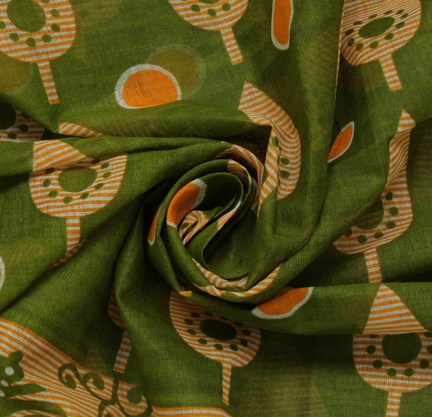 Sushila Vintage Green Saree 100% Pure Cotton Printed Floral 5 Yard  Craft Fabric