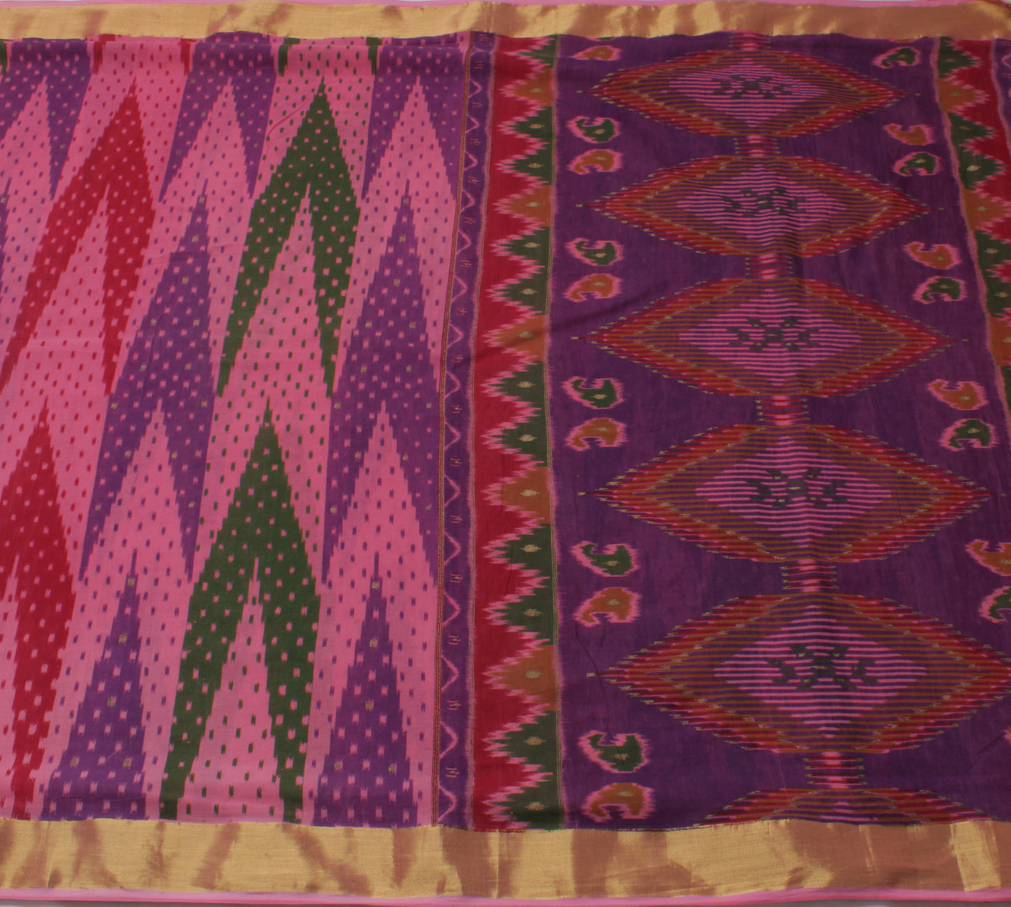 Sushila Vintage Indian Saree 100% Pure Cotton Printed 5 Yard Craft Sari Fabric