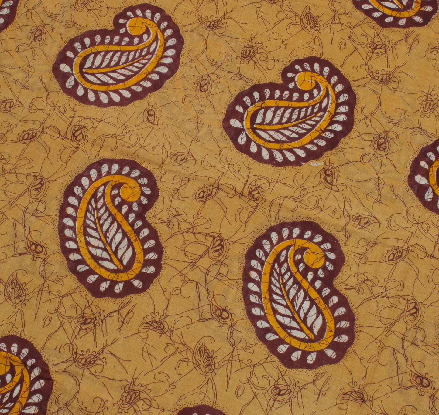 Sushila Vintage Brown Saree 100% Pure Cotton Printed PATTERN Soft Craft Fabric