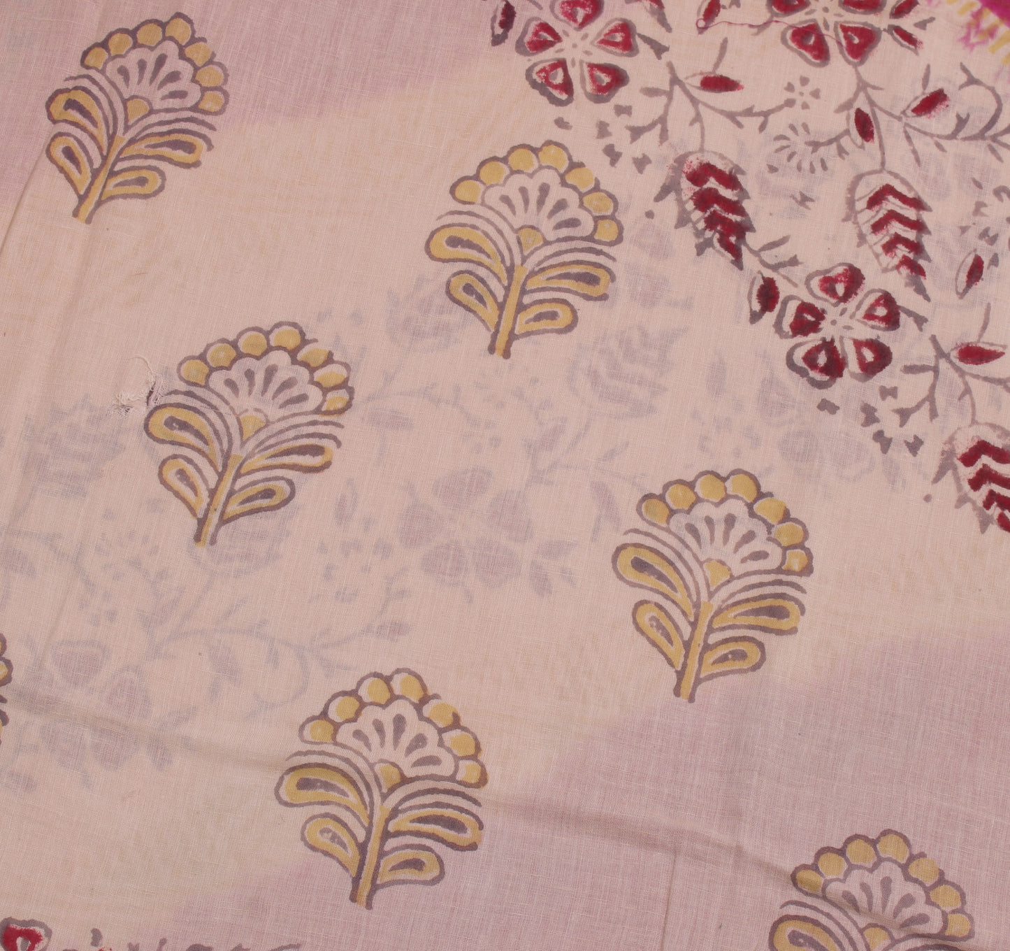 Sushila Vintage Indian Saree 100% Pure Cotton Printed Floral 5 Yard Craft Fabric