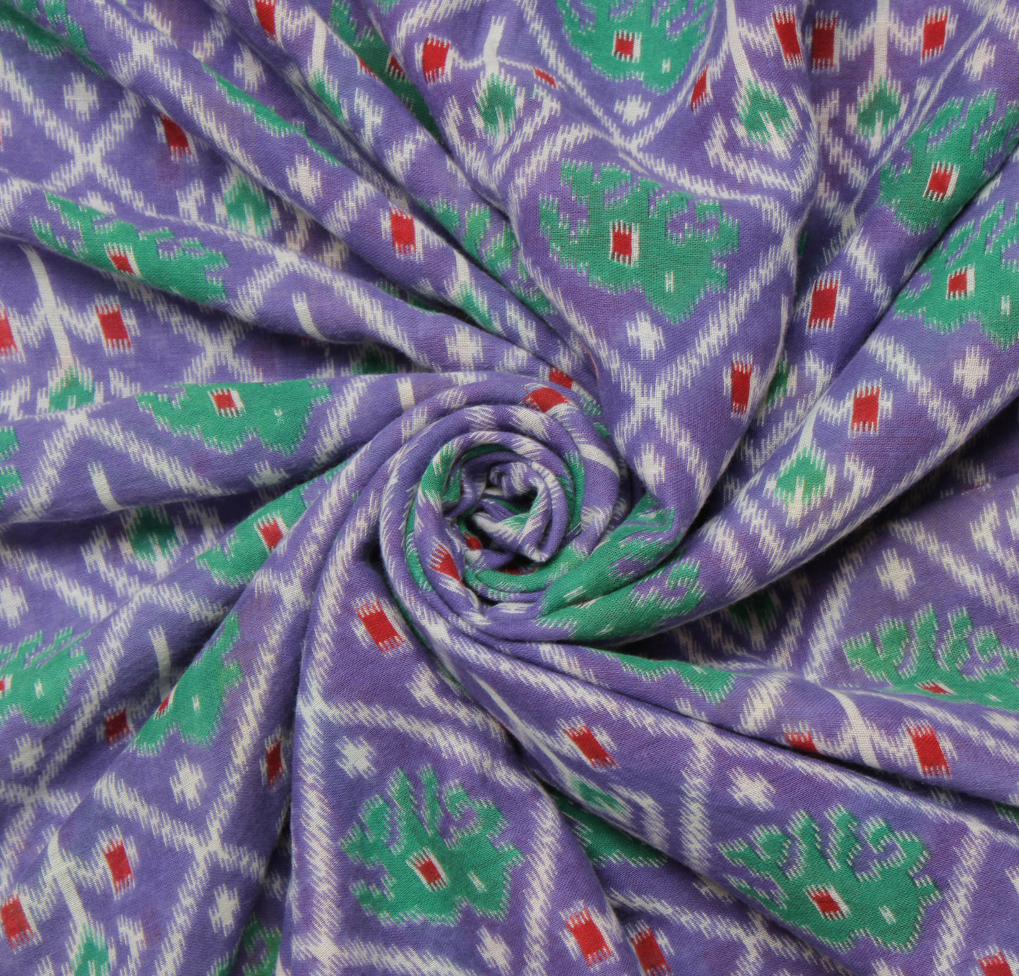 Sushila Vintage Purple Saree 100% Pure Cotton Printed Floral Soft Craft Fabric