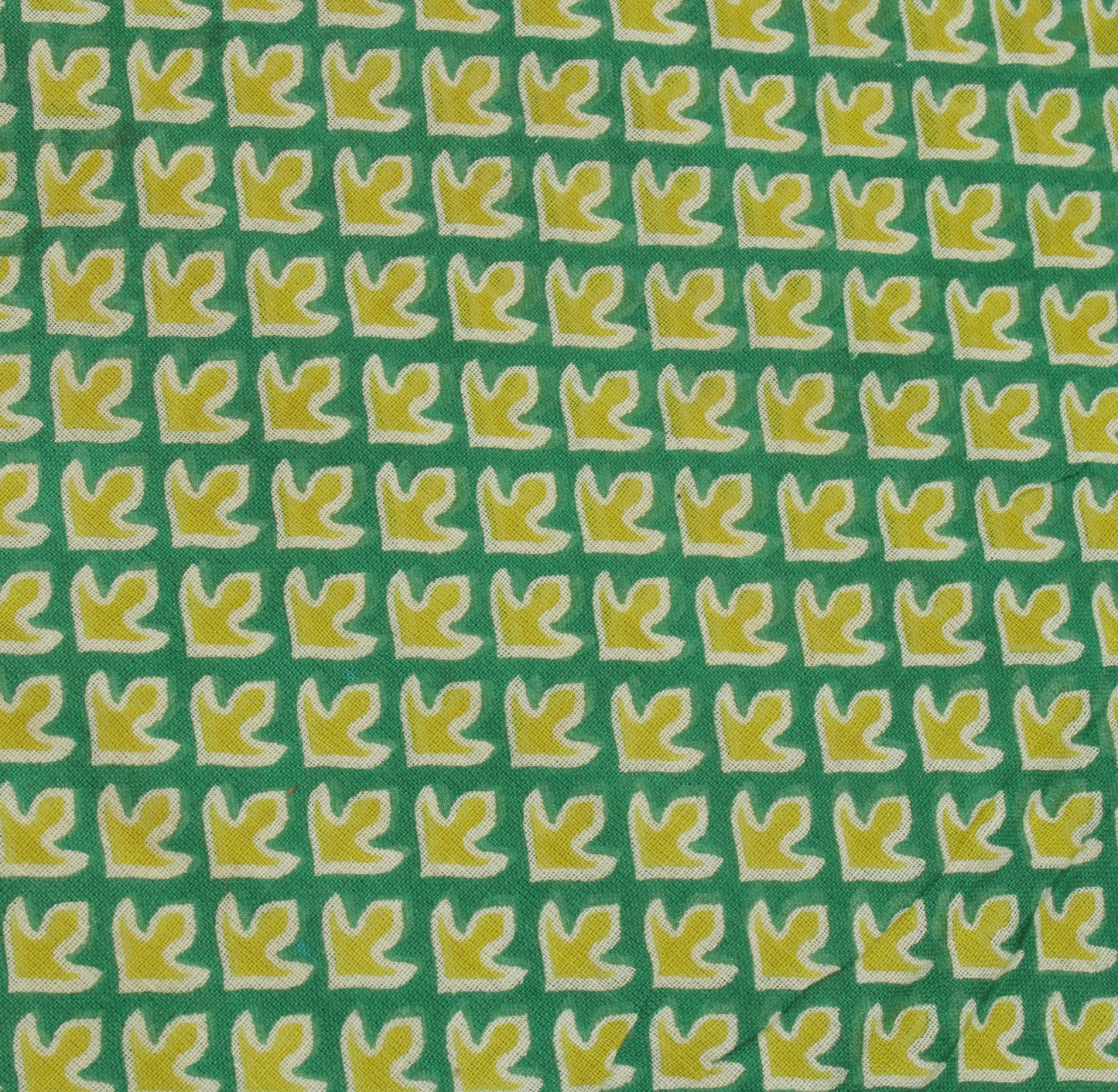 Sushila Vintage Green Saree 100% Pure Cotton Printed Soft Craft 5 Yard Fabric