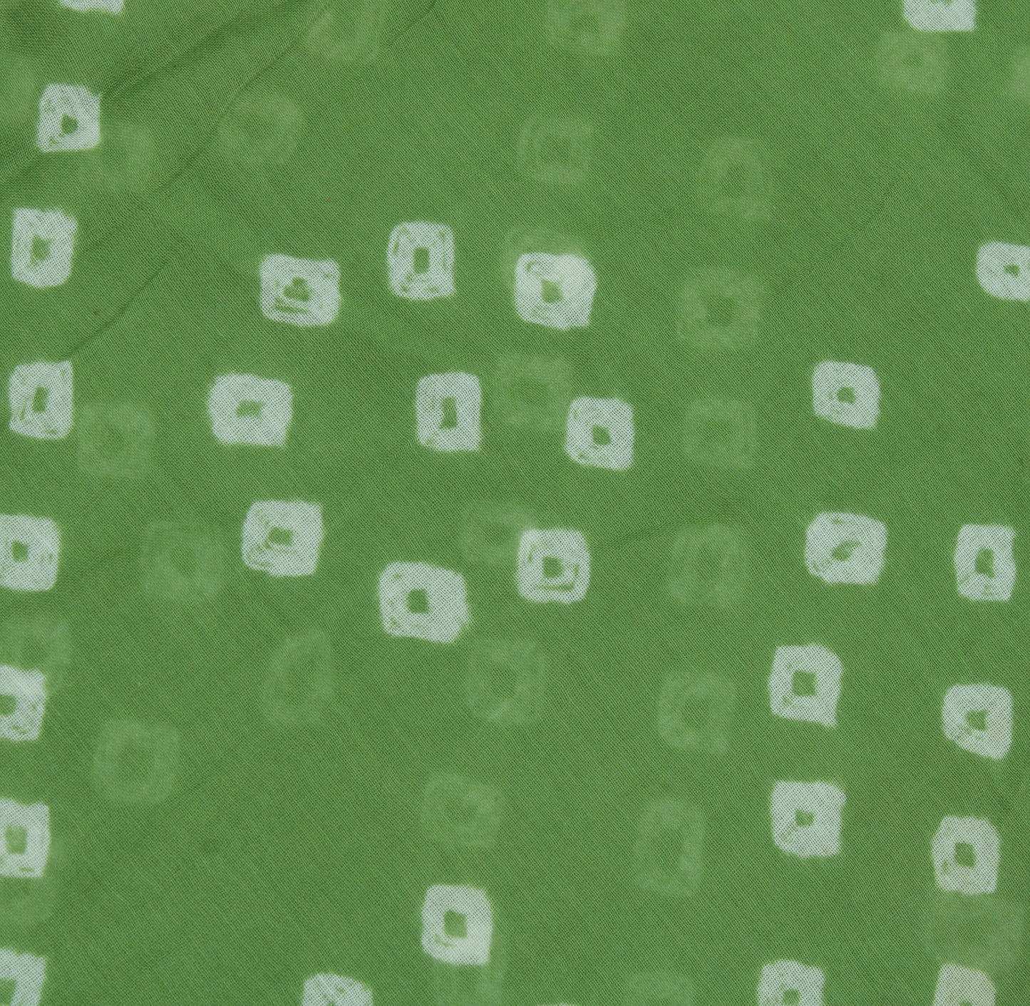 Sushila Vintage Green Saree 100% Pure Cotton Bandhani Printed Soft Craft Fabric