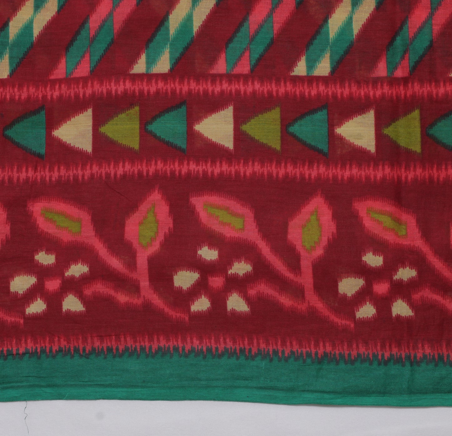 Sushila Vintage Maroon Indian Saree 100% Pure Cotton Printed Soft Craft Fabric